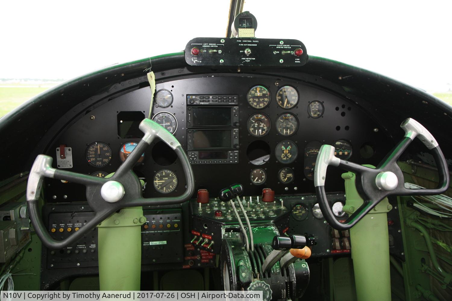 N10V, 1943 North American B-25H Mitchell C/N 98-21433, 1943 North American B-25H Mitchell, c/n: 98-21433.  Berlin Express instrument panel Authentic Garmin avionics