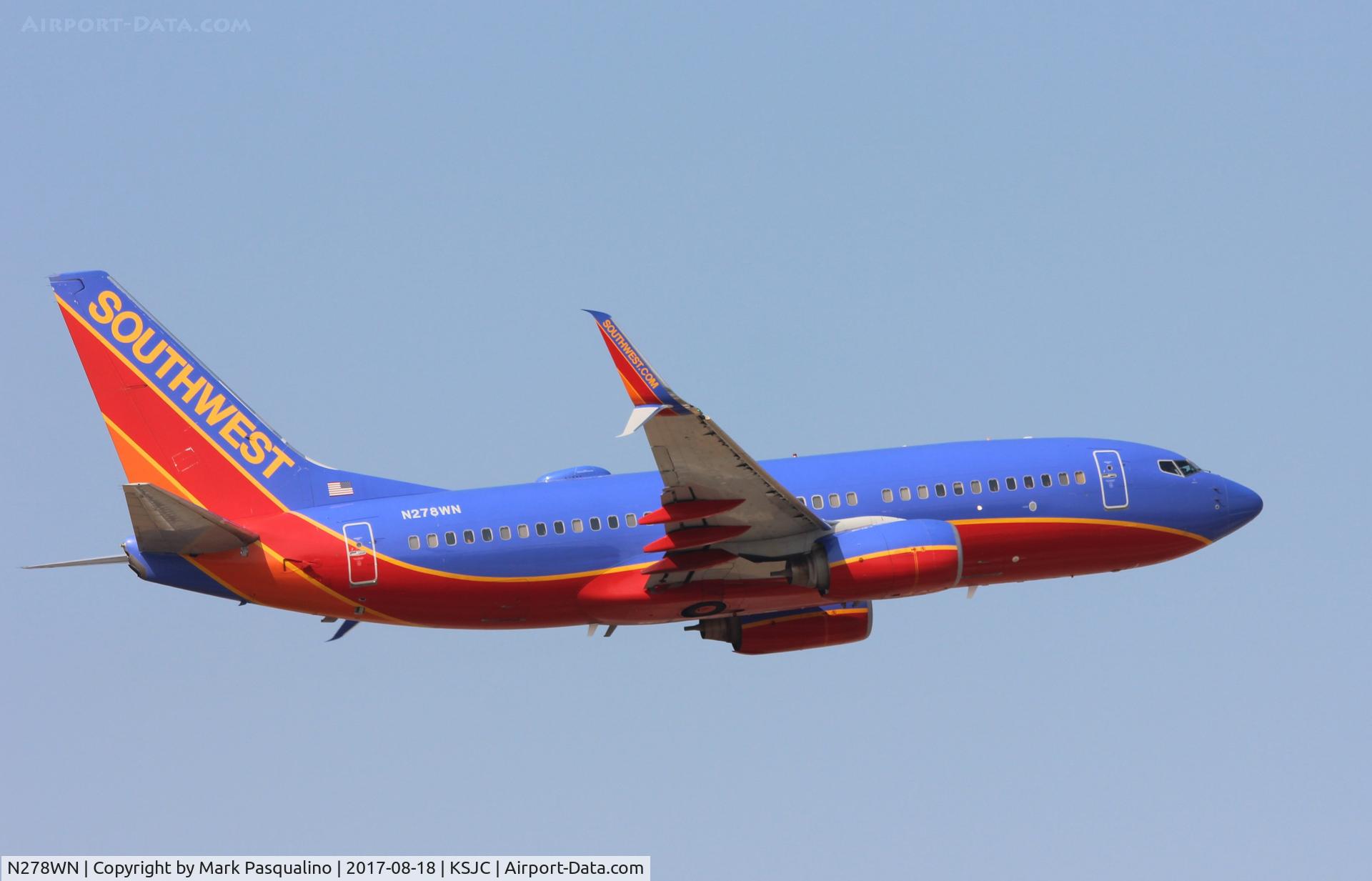 N278WN, 2007 Boeing 737-7H4 C/N 36441, Boeing 737-700