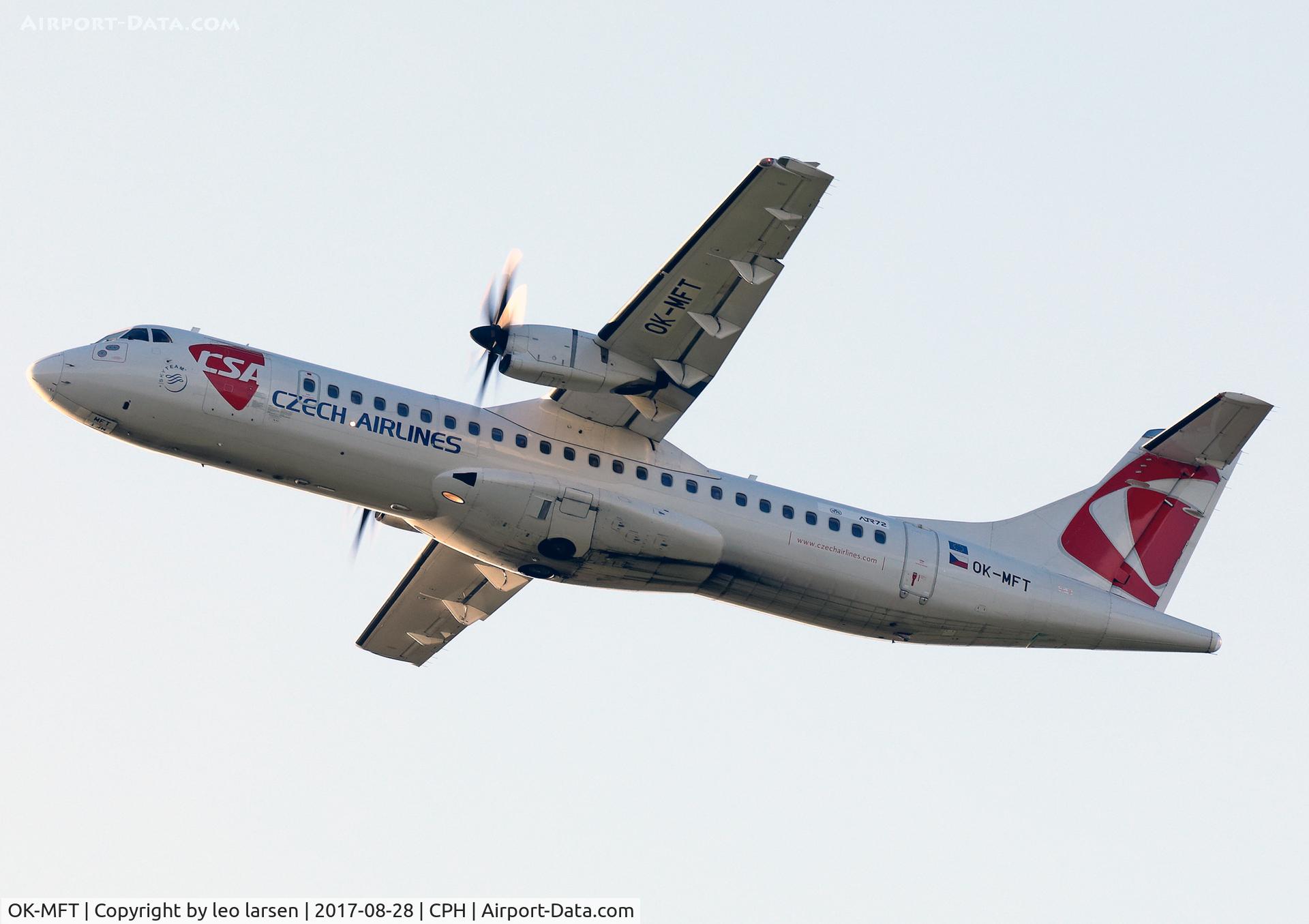 OK-MFT, 2007 ATR 72-212A C/N 761, Copenhagen 28.8.2017