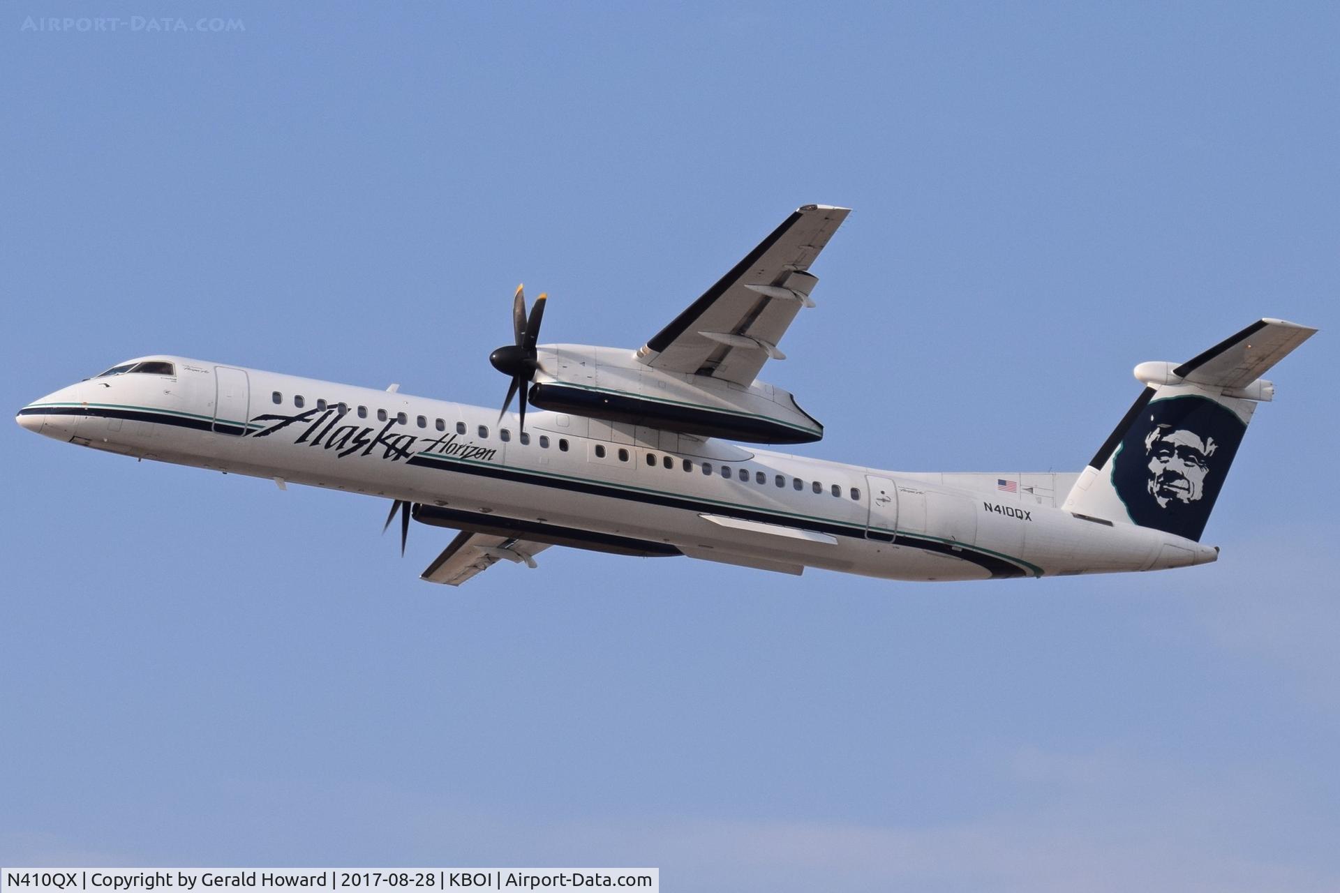 N410QX, 2001 Bombardier DHC-8-402 Dash 8 C/N 4053, Climb out from RWY 10L.