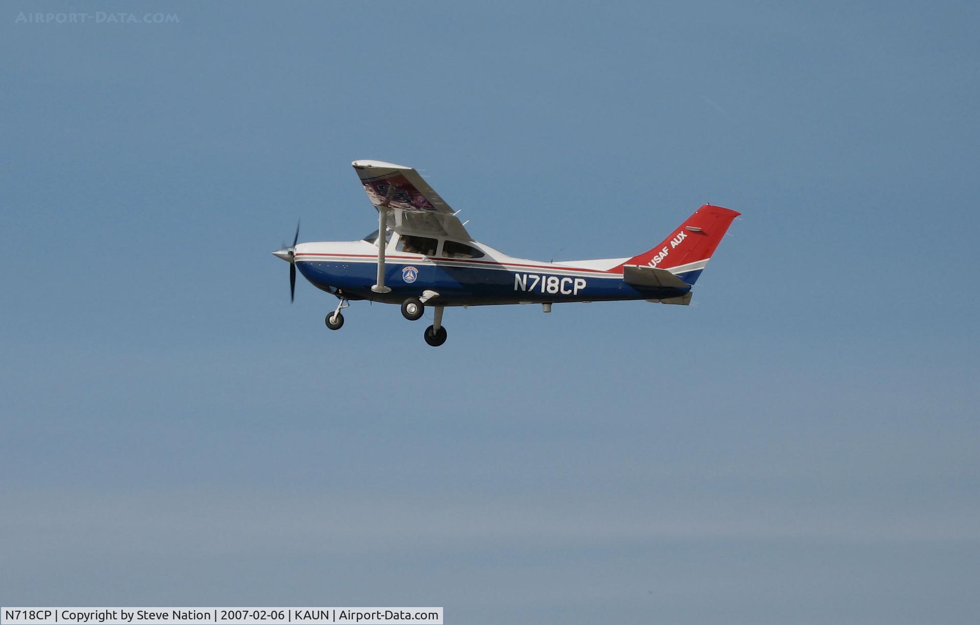 N718CP, 2005 Cessna 182T Skylane C/N 18281713, USAF AUX Civil Air Patrol 2005 Cessna 182T Skylane climbing out from Auburn Municipal Airport, CA home base