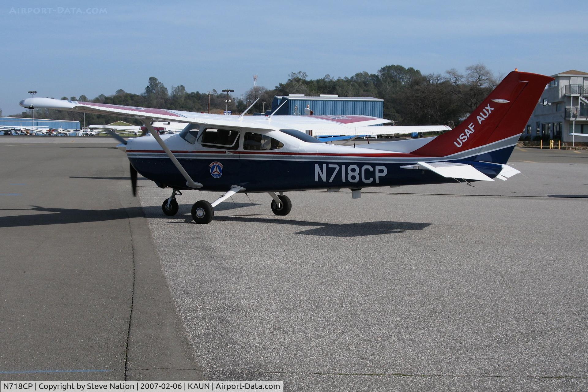 N718CP, 2005 Cessna 182T Skylane C/N 18281713, USAF AUX Civil Air Patrol 2005 Cessna 182T Skylane taxiing for takeoff @ Auburn Municipal Airport, CA home base