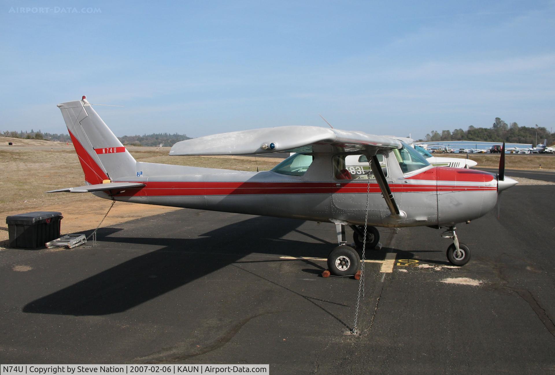 N74U, 1977 Cessna 150M C/N 15079197, Locally-based 1977 Cessna 150M @ Auburn Municipal Airport, CA