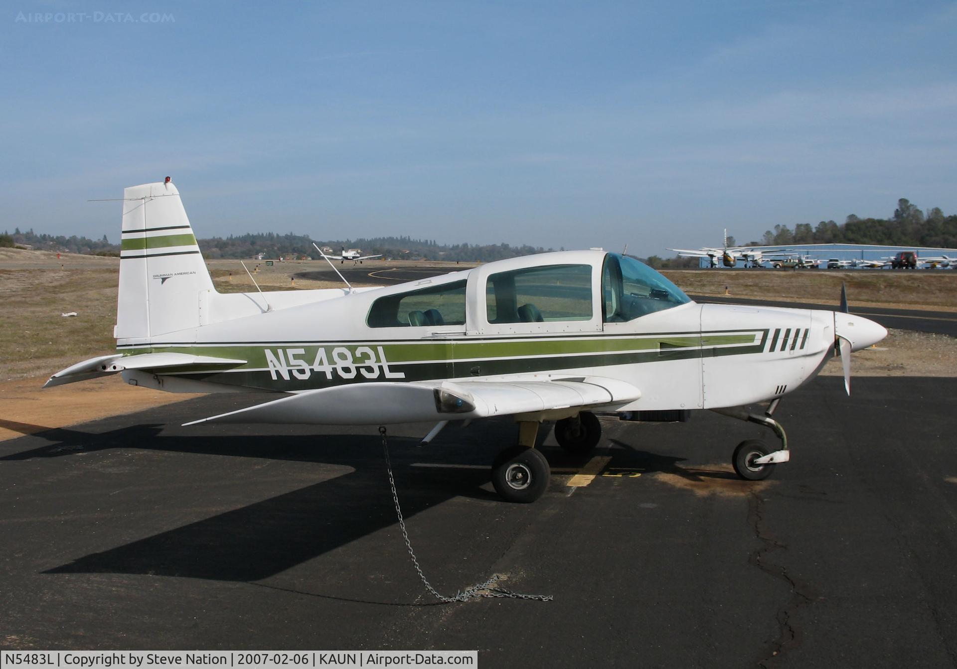 N5483L, 1974 Grumman American AA-5 Traveler C/N AA5-0683, Locally-based 1974 Grumman American AA-5 Cheetah @ Auburn Municipal Airport, CA