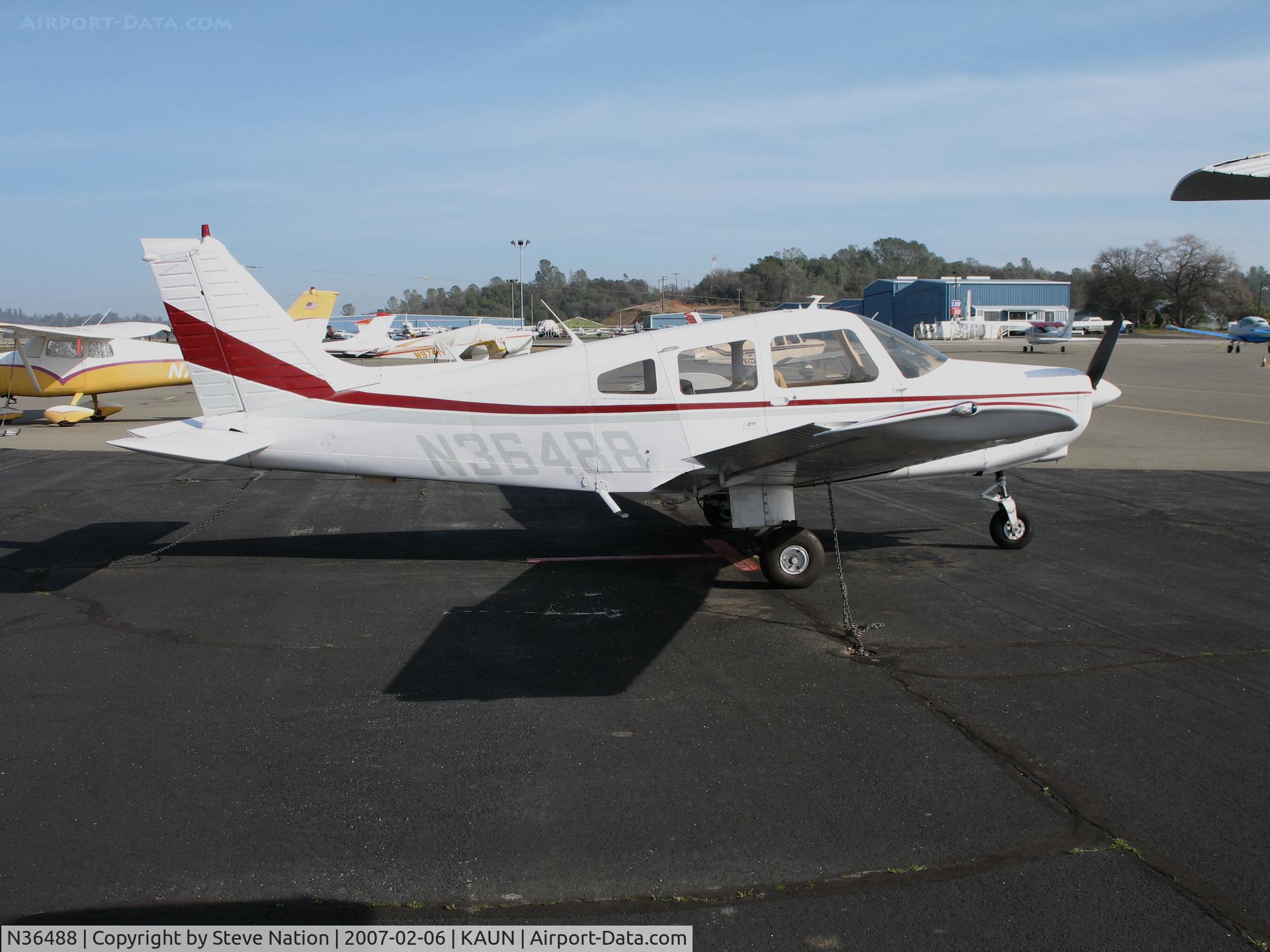 N36488, 1978 Piper PA-28-161 C/N 28-7816640, Locally-based 1978 Piper PA-28-161 @ Auburn Municipal Airport, CA (now with owner in Merrill, OR)