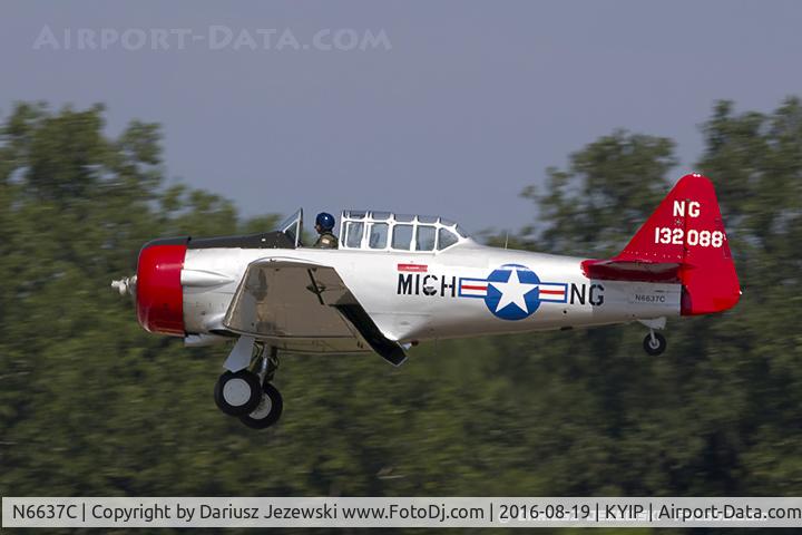 N6637C, North American AT-6B Texan C/N 91072, North American AT-6  Texan  C/N 91072, N6637C