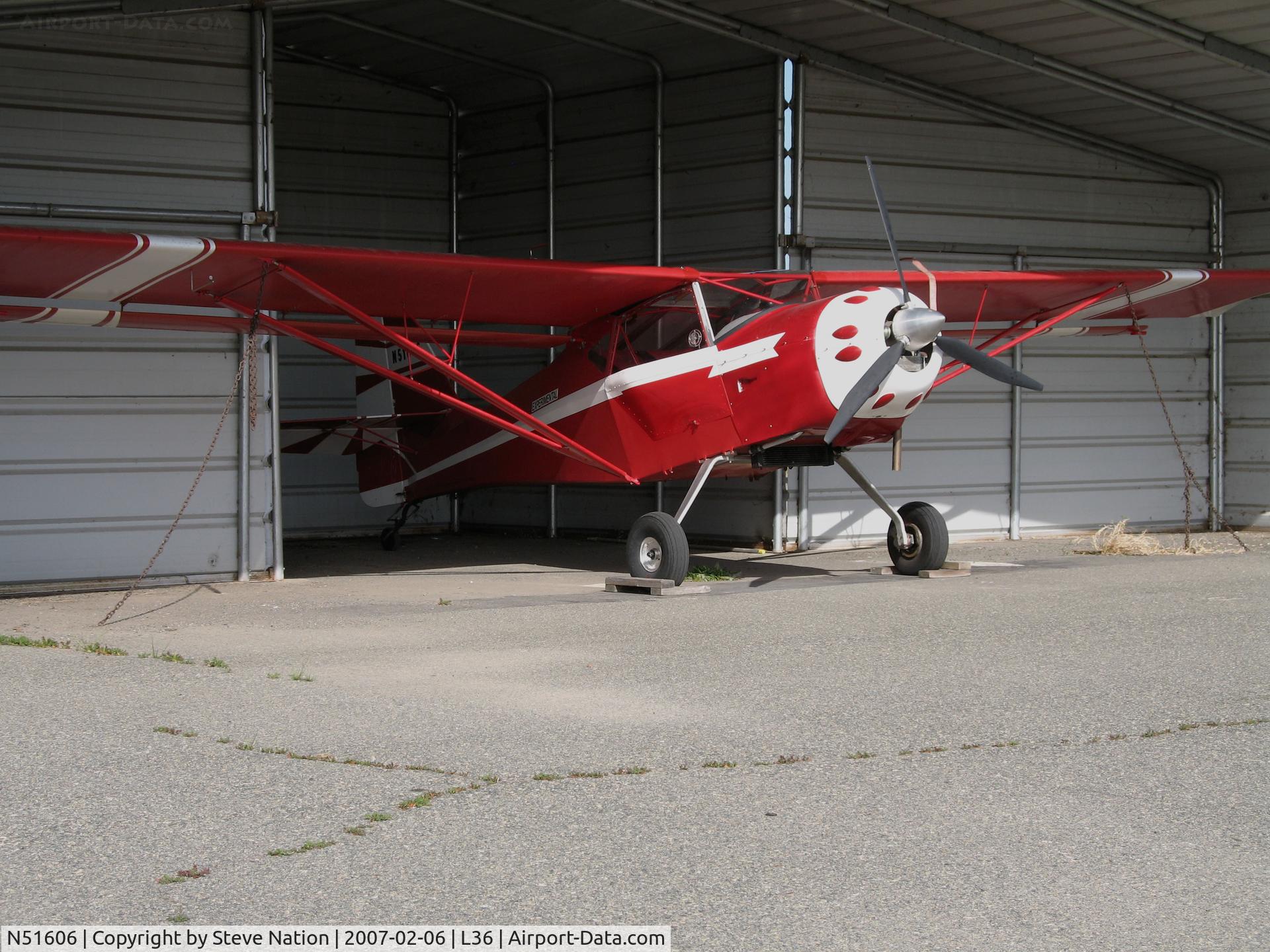 N51606, 1996 Skystar Kitfox Classic 4 C/N C94100069, Locally-based 1996 Skystar Kitfox Classic 4 homebuilt under shelter @ Rio Linda Airport, CA