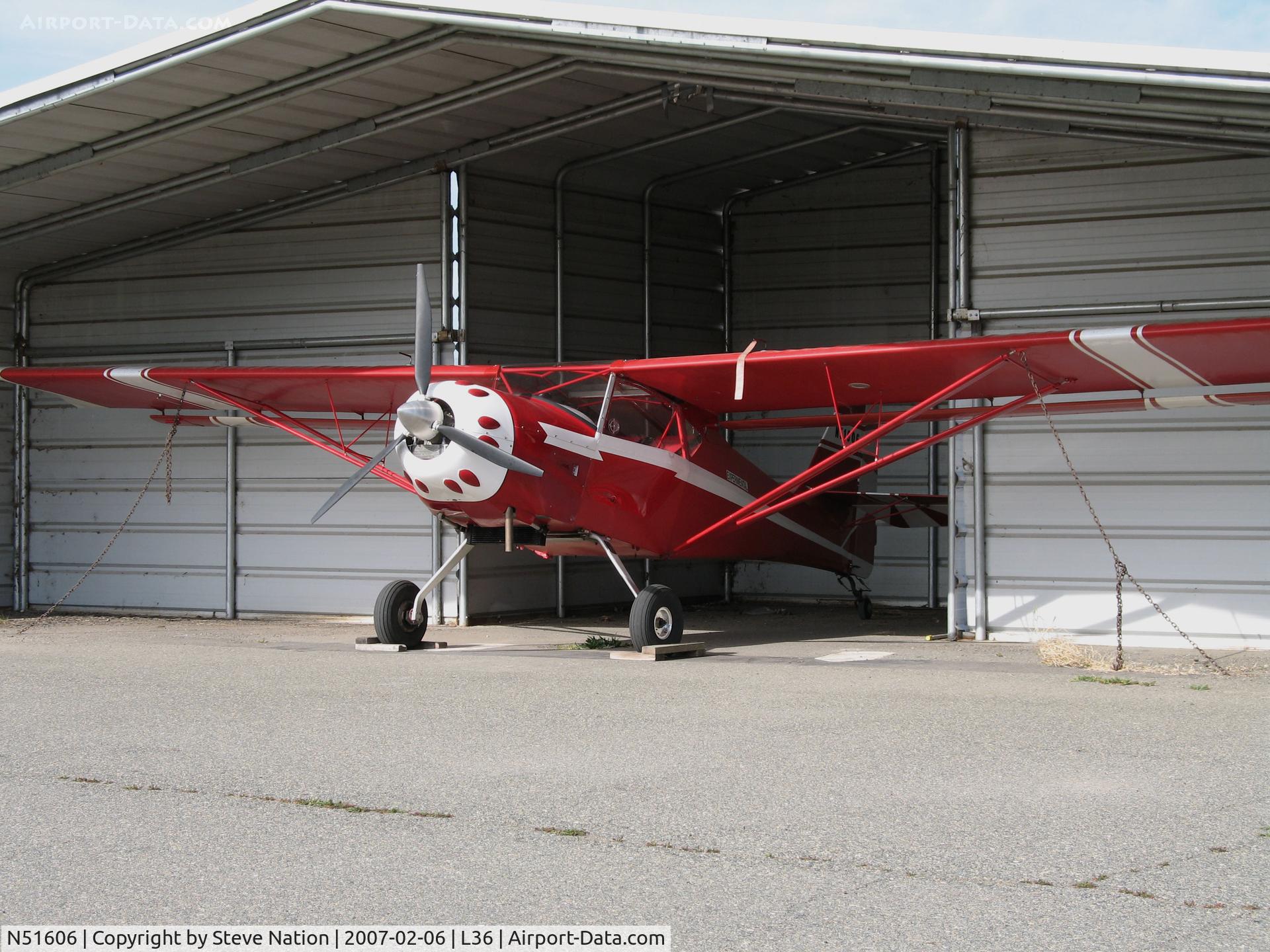 N51606, 1996 Skystar Kitfox Classic 4 C/N C94100069, Locally-based 1996 Skystar Kitfox Classic 4 homebuilt under shelter @ Rio Linda Airport, CA