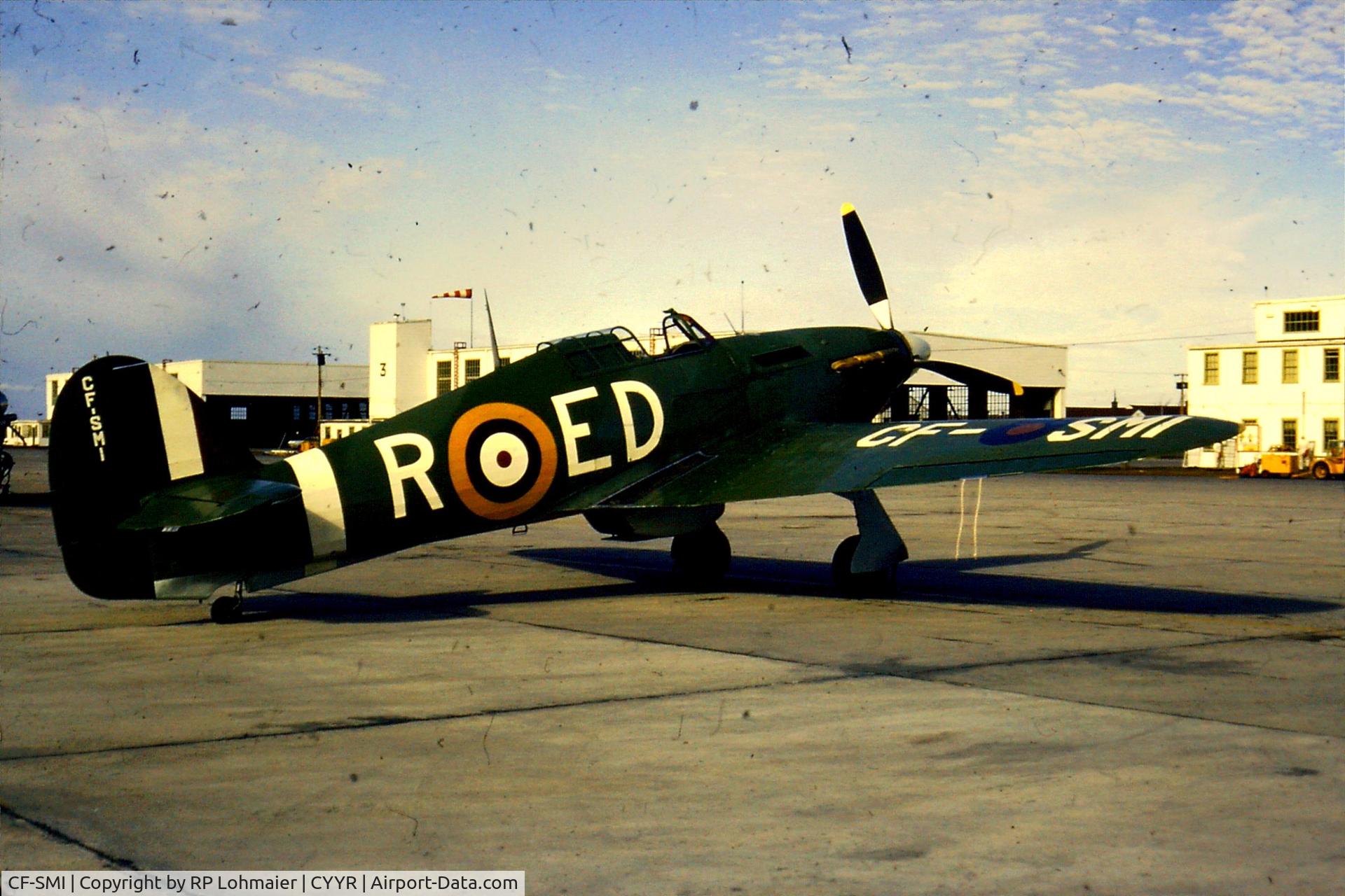 CF-SMI, 1944 Hawker (CCF) Hurricane Mk2B C/N 42012, From a slide taken in Goose Bay (1967-1969)