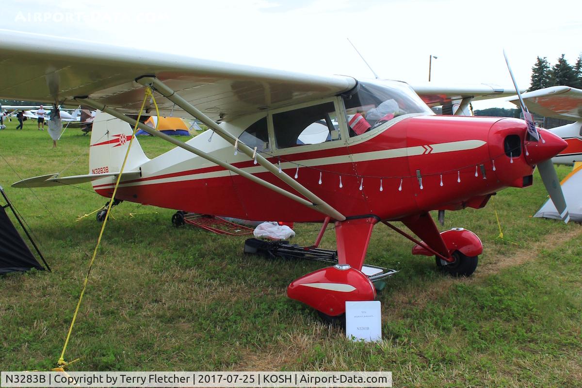 N3283B, 1954 Piper PA-20 Pacer C/N 20-1096, At 2017 AirVenture at Oshkosh