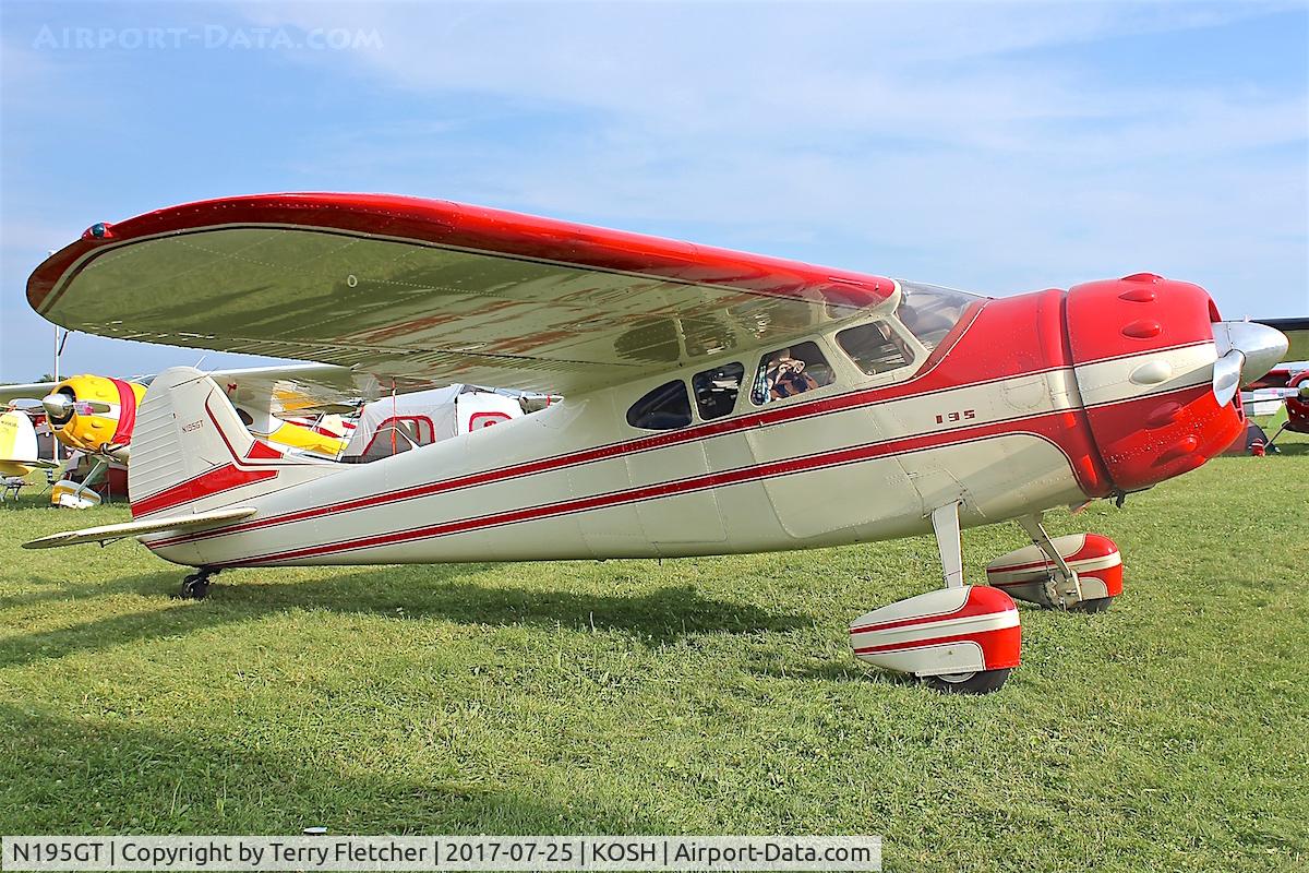 N195GT, 1953 Cessna 195B Businessliner C/N 16055, At 2017 AirVenture at Oshkosh