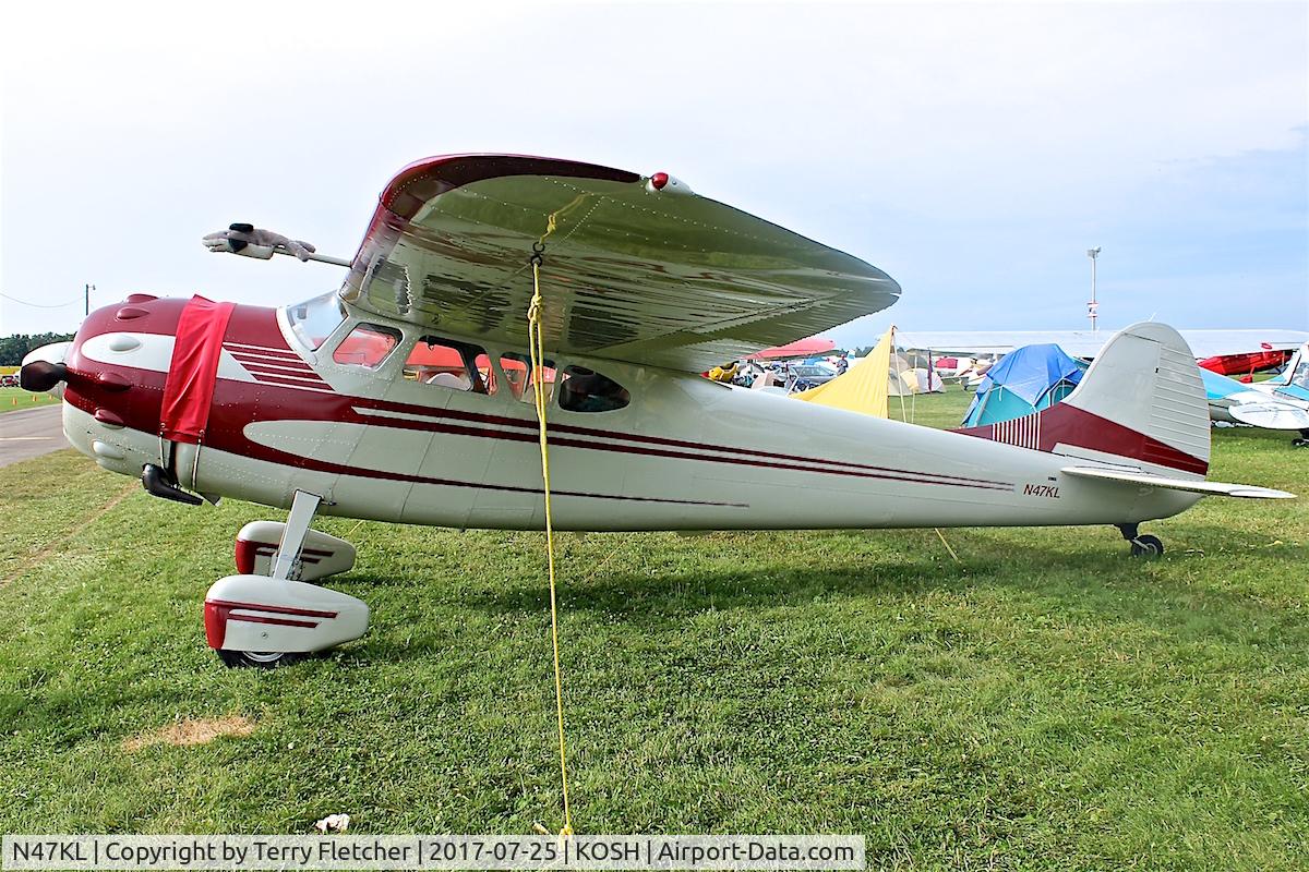 N47KL, 1947 Cessna 195A C/N 7053, At 2017 AirVenture at Oshkosh