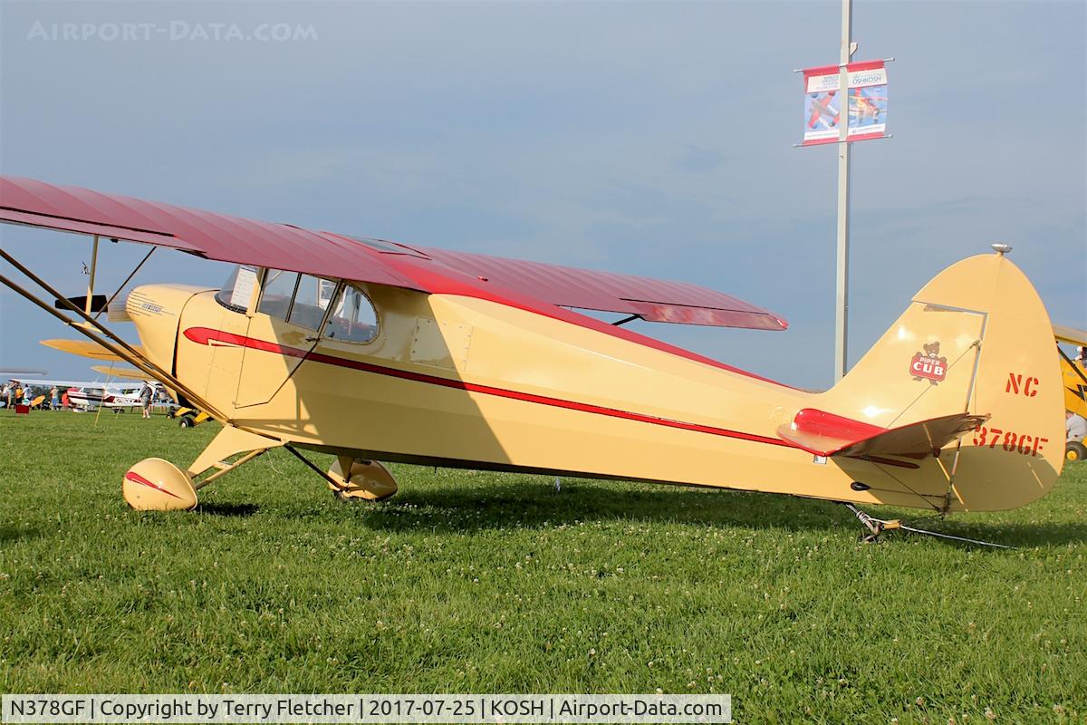 N378GF, Piper J4A C/N 4-1185, At 2017 AirVenture at Oshkosh