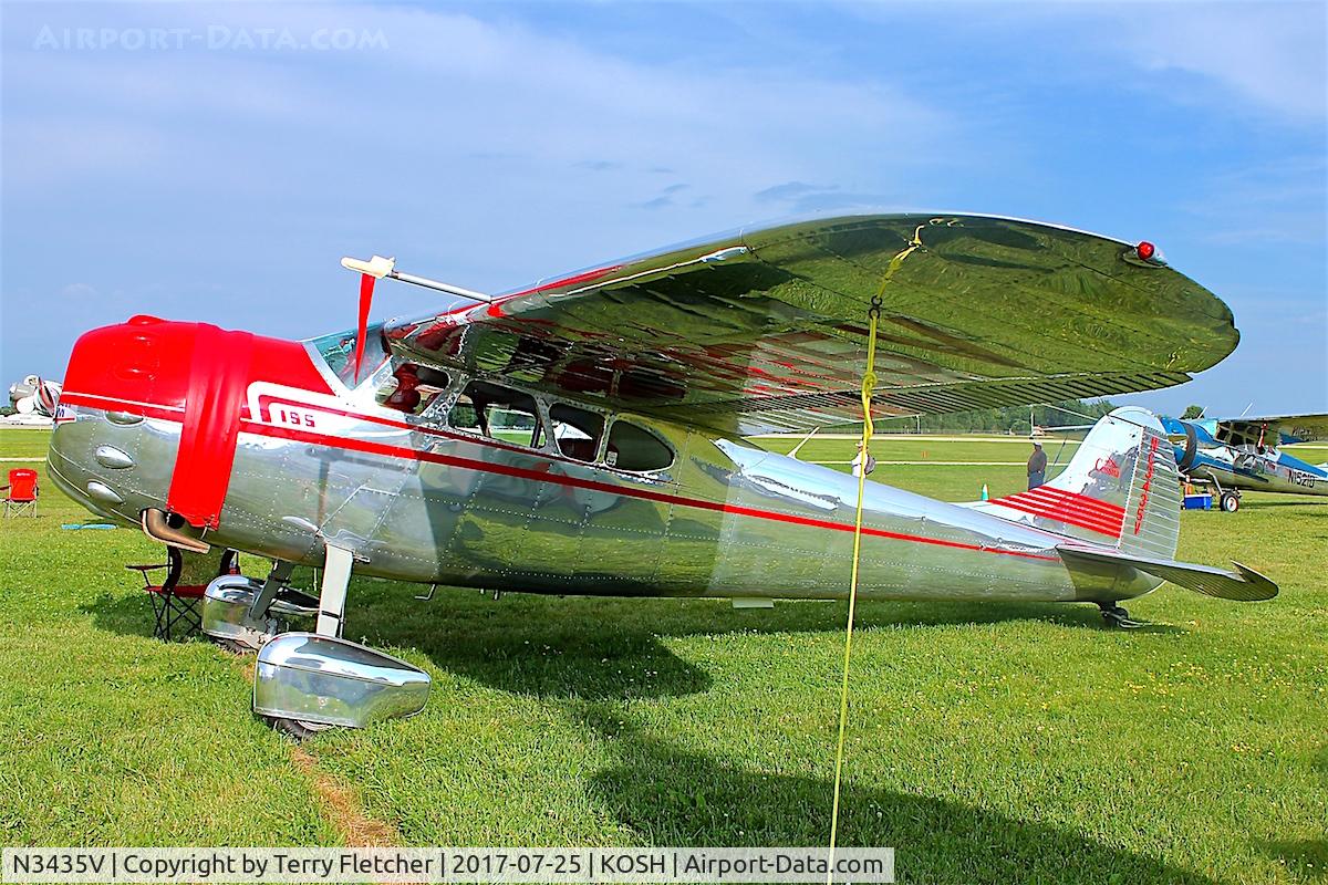 N3435V, 1948 Cessna 195 C/N 7120, At 2017 AirVenture at Oshkosh