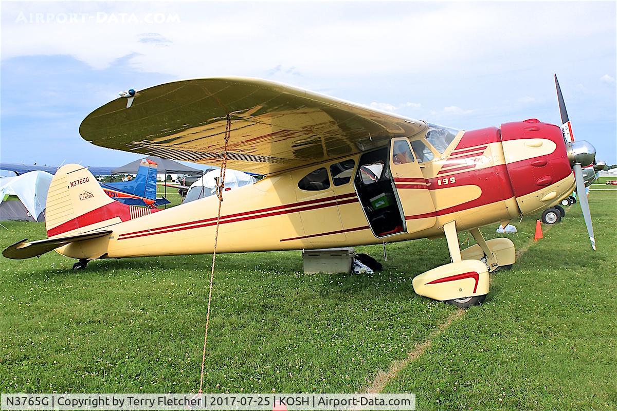 N3765G, 1948 Cessna 190 C/N 7101, At 2017 AirVenture at Oshkosh