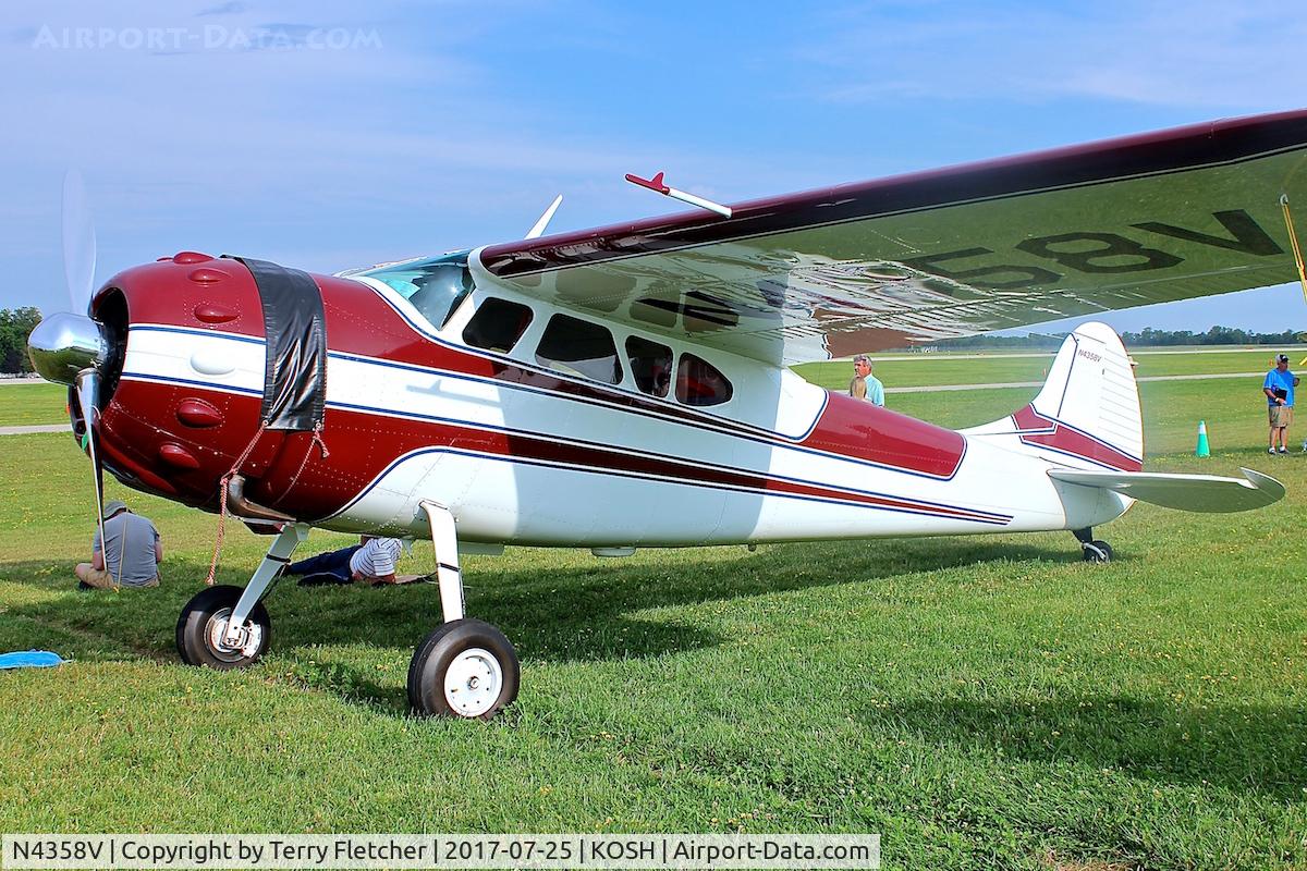 N4358V, 1948 Cessna 195 C/N 7274, At 2017 AirVenture at Oshkosh