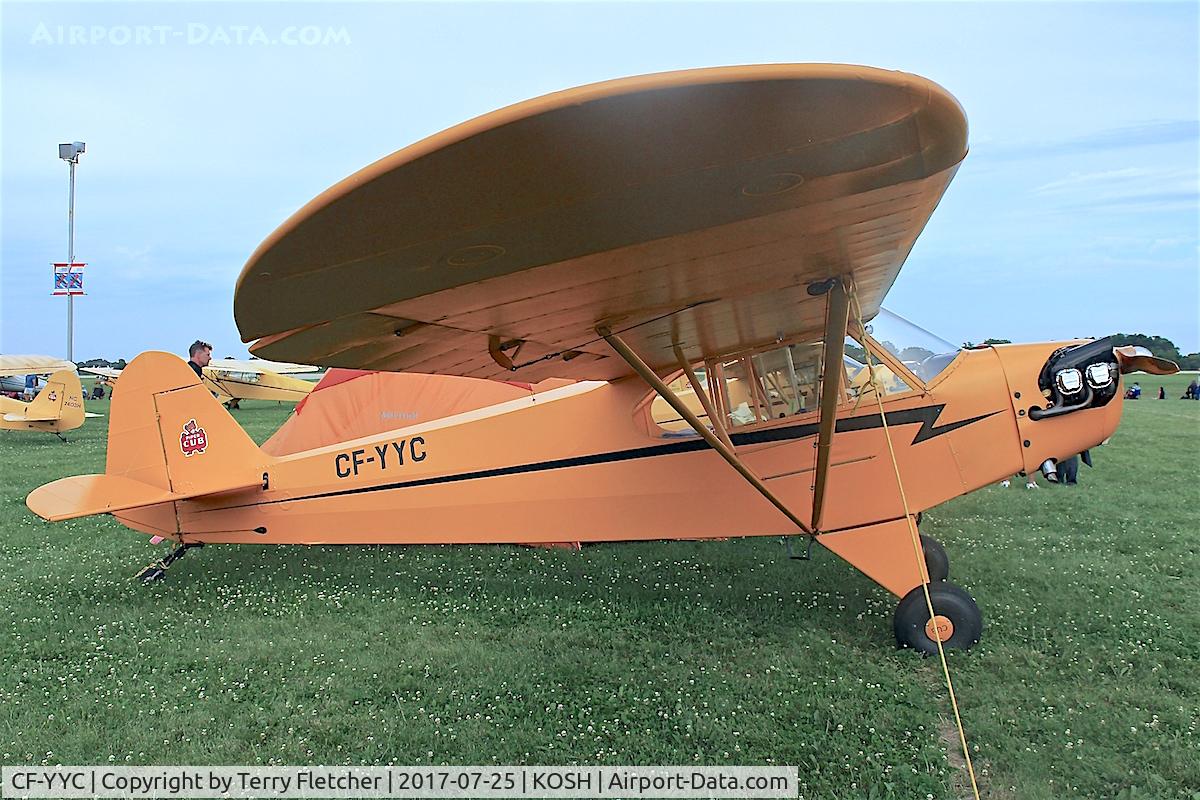 CF-YYC, 1946 Piper J3C-65 Cub Cub C/N 18884, At 2017 AirVenture at Oshkosh