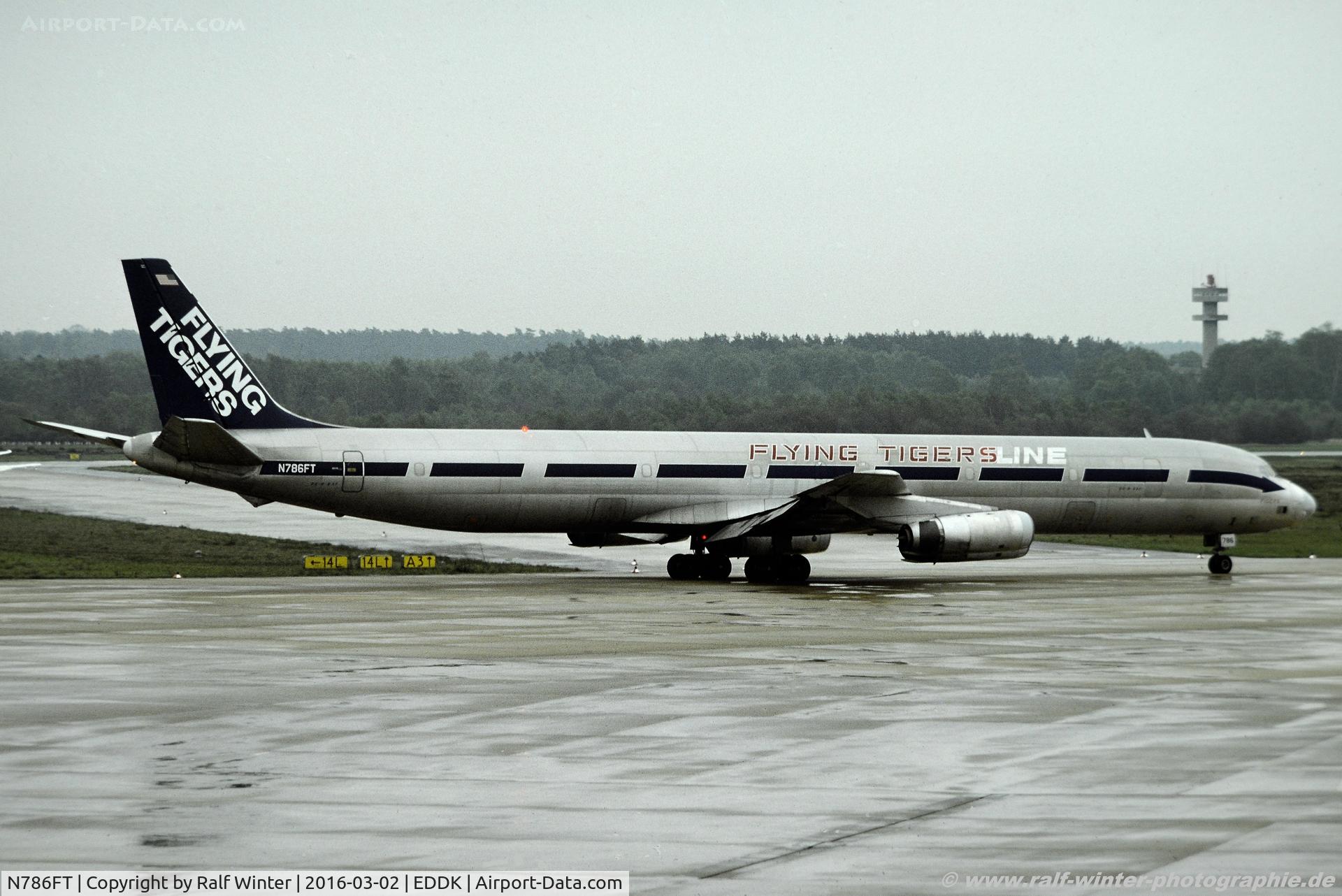 N786FT, 1968 Douglas DC-8-73AF C/N 46006, Douglas DC8-63F - Flying Tigers - 46006 - N786FT - CGN