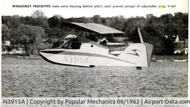 N3915A, 1959 Spratt 106 C/N 1, Spratt Controlwing N3915A