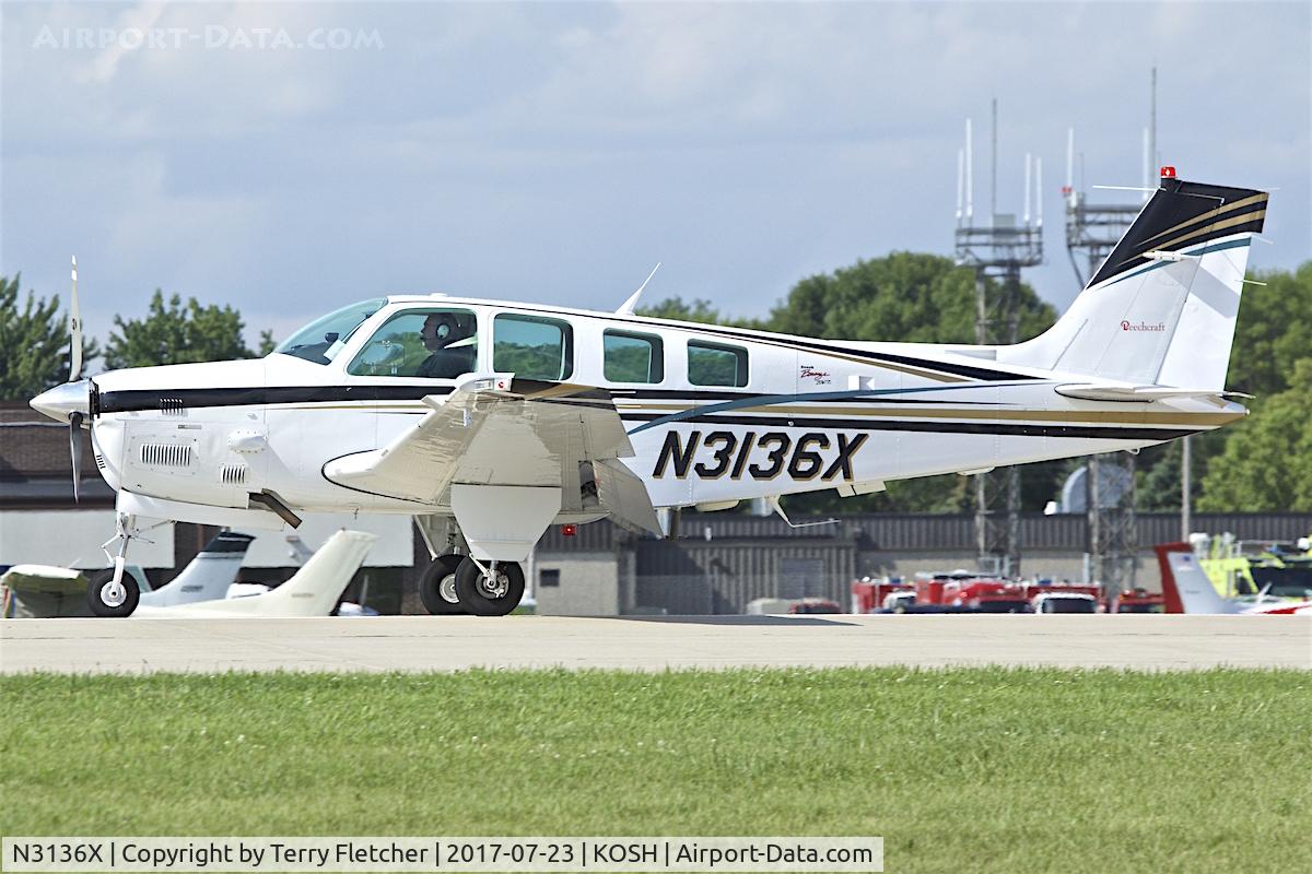 N3136X, 1998 Raytheon Aircraft Company B36TC Bonanza C/N EA-620, At 2017 AirVenture at Oshkosh