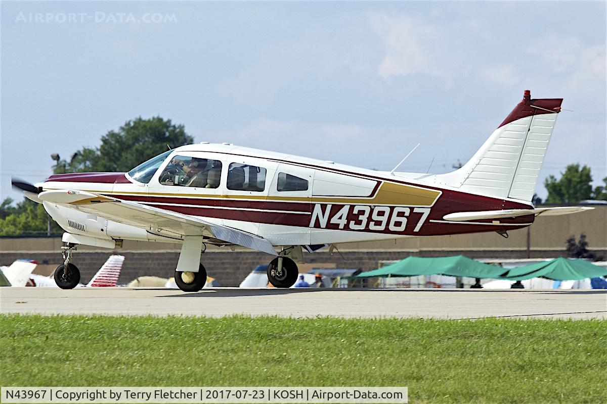 N43967, 1977 Piper PA-28R-201 Cherokee Arrow III C/N 28R-7737140, At 2017 AirVenture at Oshkosh