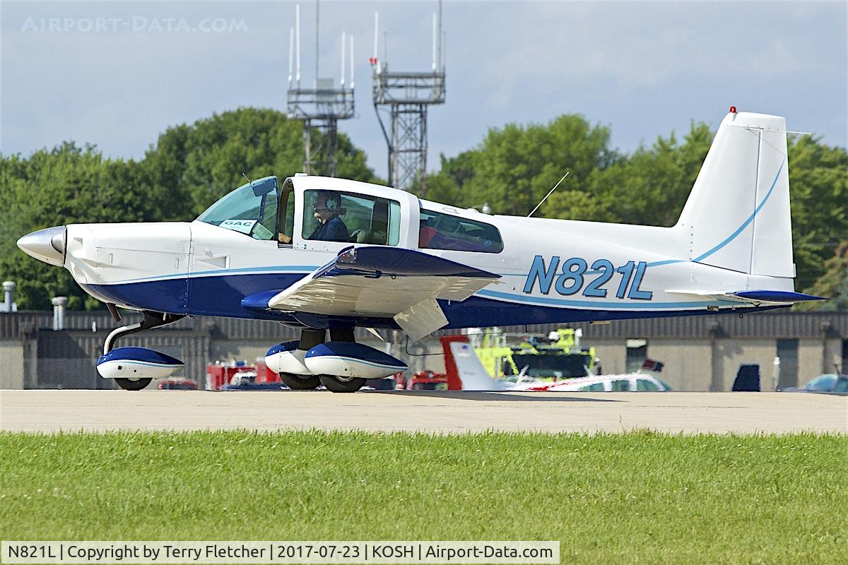 N821L, 1976 Grumman American AA-5B Tiger C/N AA5B0333, At 2017 AirVenture at Oshkosh