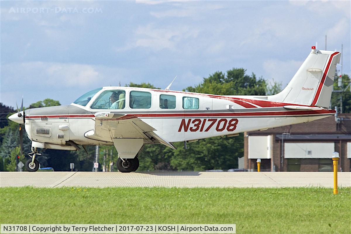 N31708, 1988 Beech B36TC Bonanza C/N EA-486, At 2017 AirVenture at Oshkosh