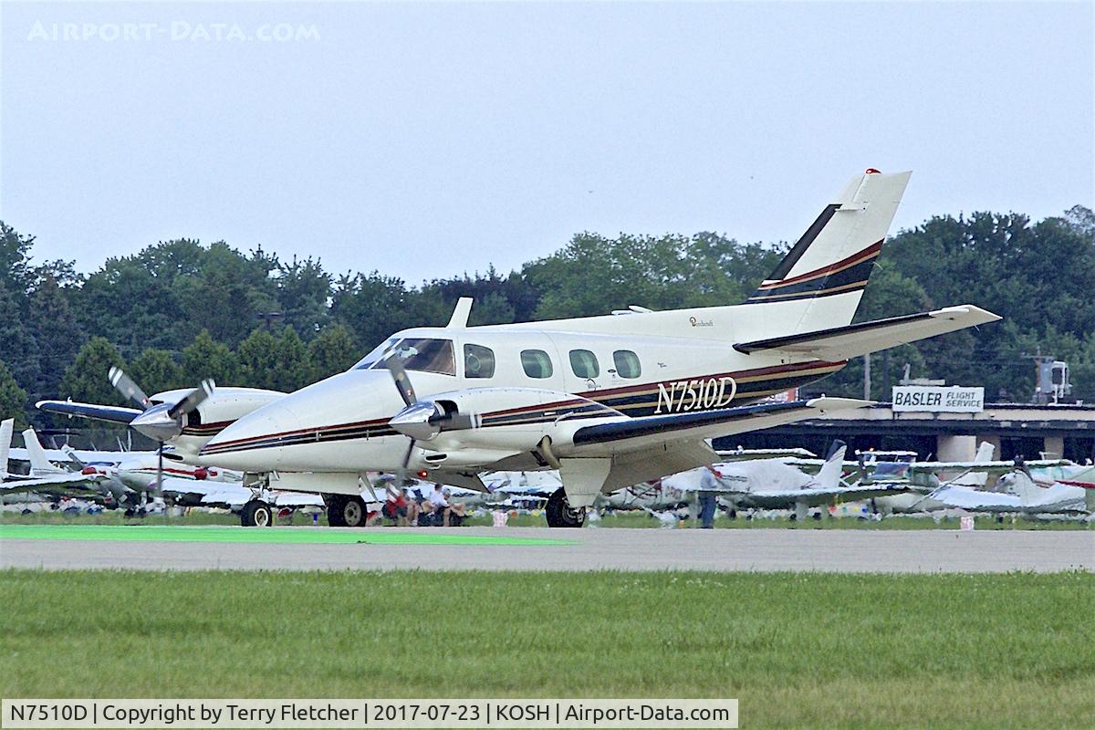 N7510D, 1969 Beech 60 C/N P-101, At 2017 AirVenture at Oshkosh