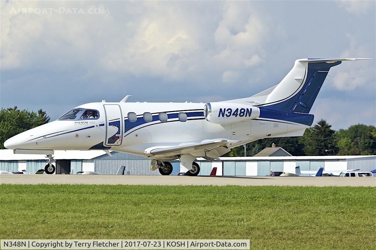N348N, 2015 Embraer EMB-500 Phenom 100 C/N 50000352, At 2017 AirVenture at Oshkosh