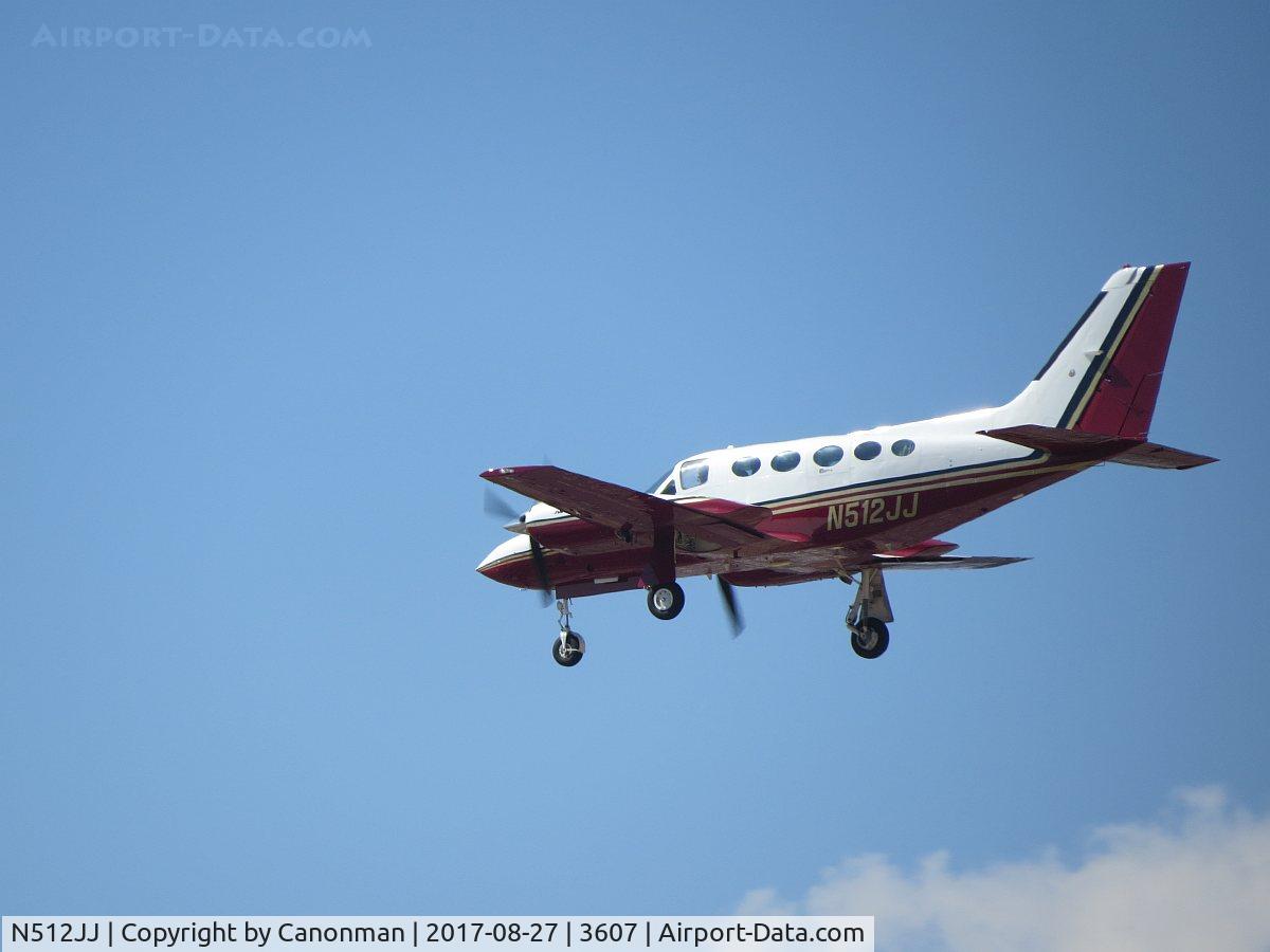N512JJ, 1984 Cessna 421C Golden Eagle C/N 421C1410, Landing