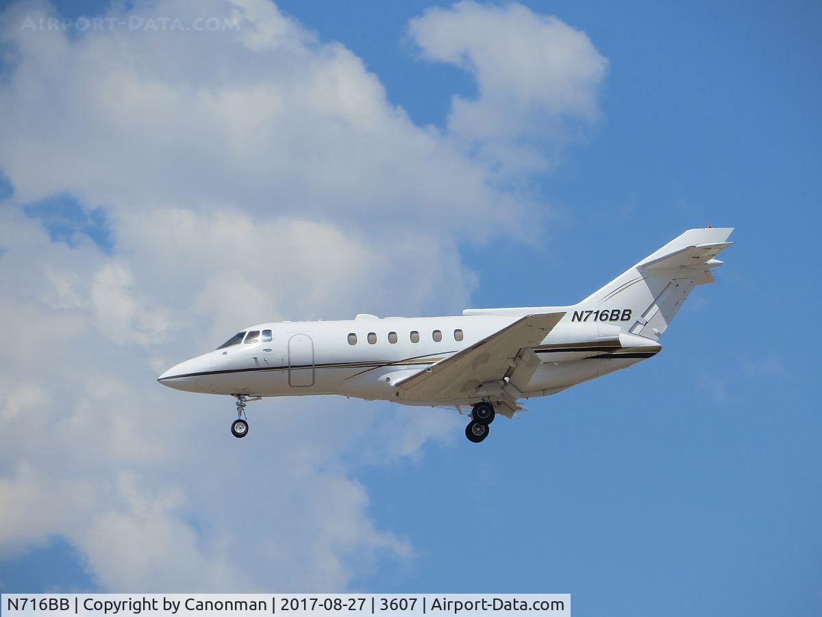 N716BB, 1986 British Aerospace BAe.125 Series 800A C/N 258048, Landing