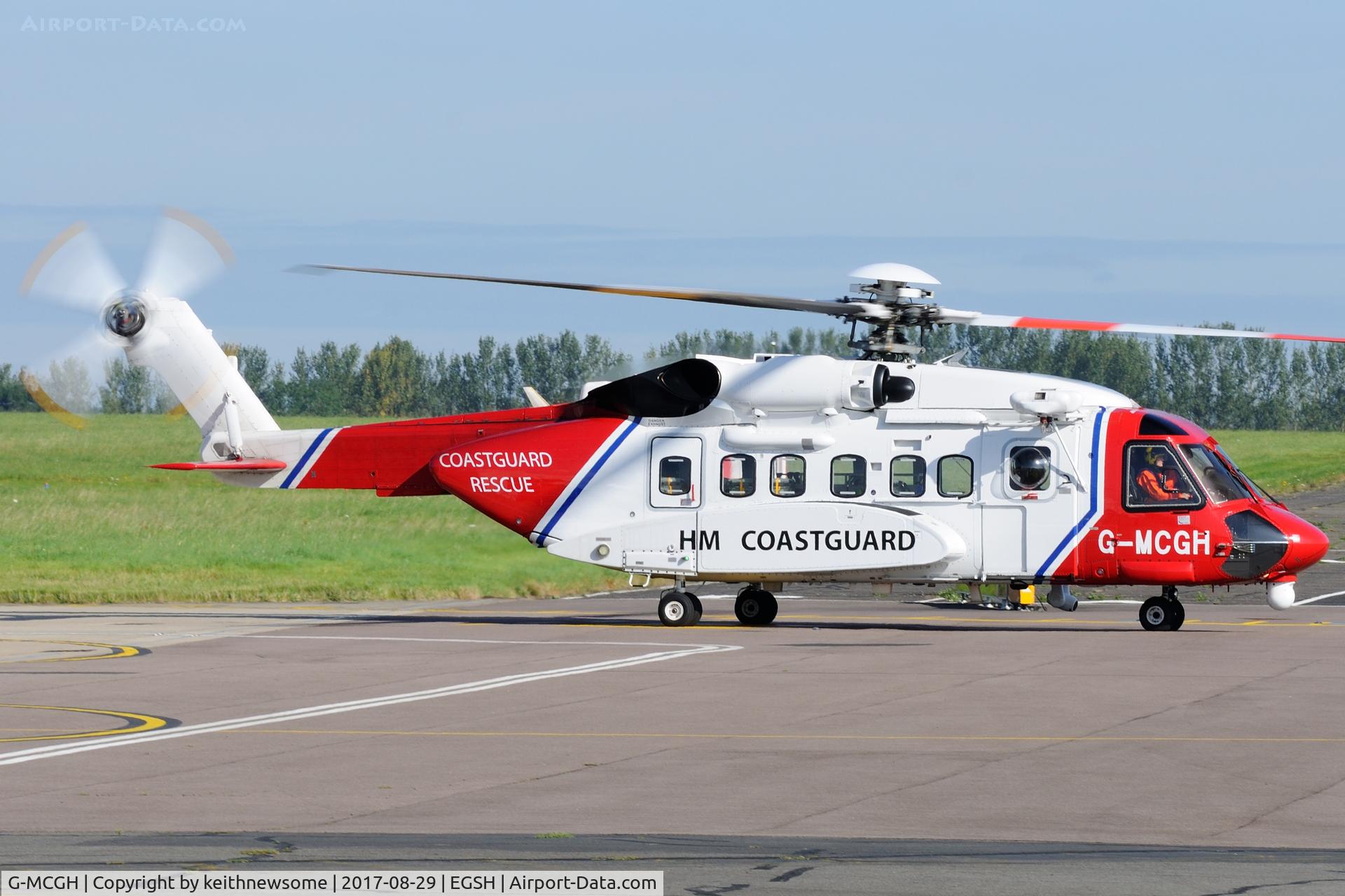 G-MCGH, 2014 Sikorsky S-92A C/N 920234, Rescue 912 fuel stop.