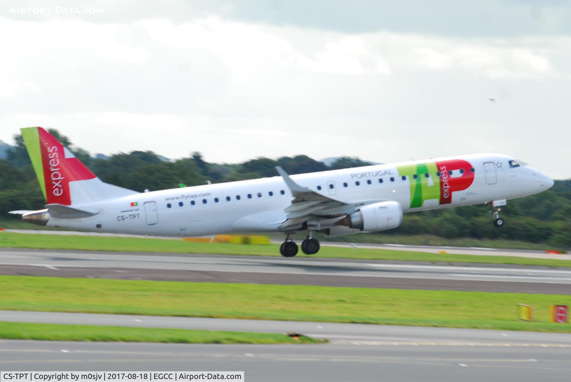 CS-TPT, 2011 Embraer 190LR (ERJ-190-100LR) C/N 19000495, ON TAKE OFF FROM EGCC