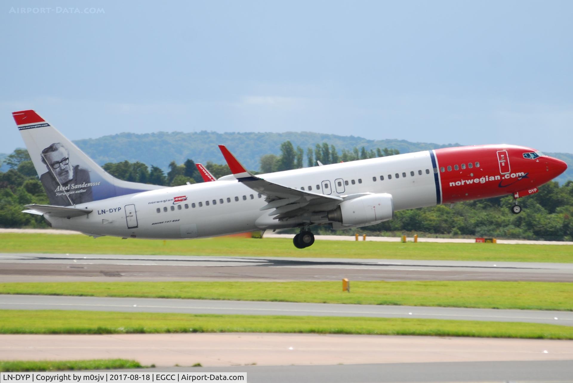 LN-DYP, 2011 Boeing 737-8JP C/N 39047, ON TAKE OFF FROM EGCC