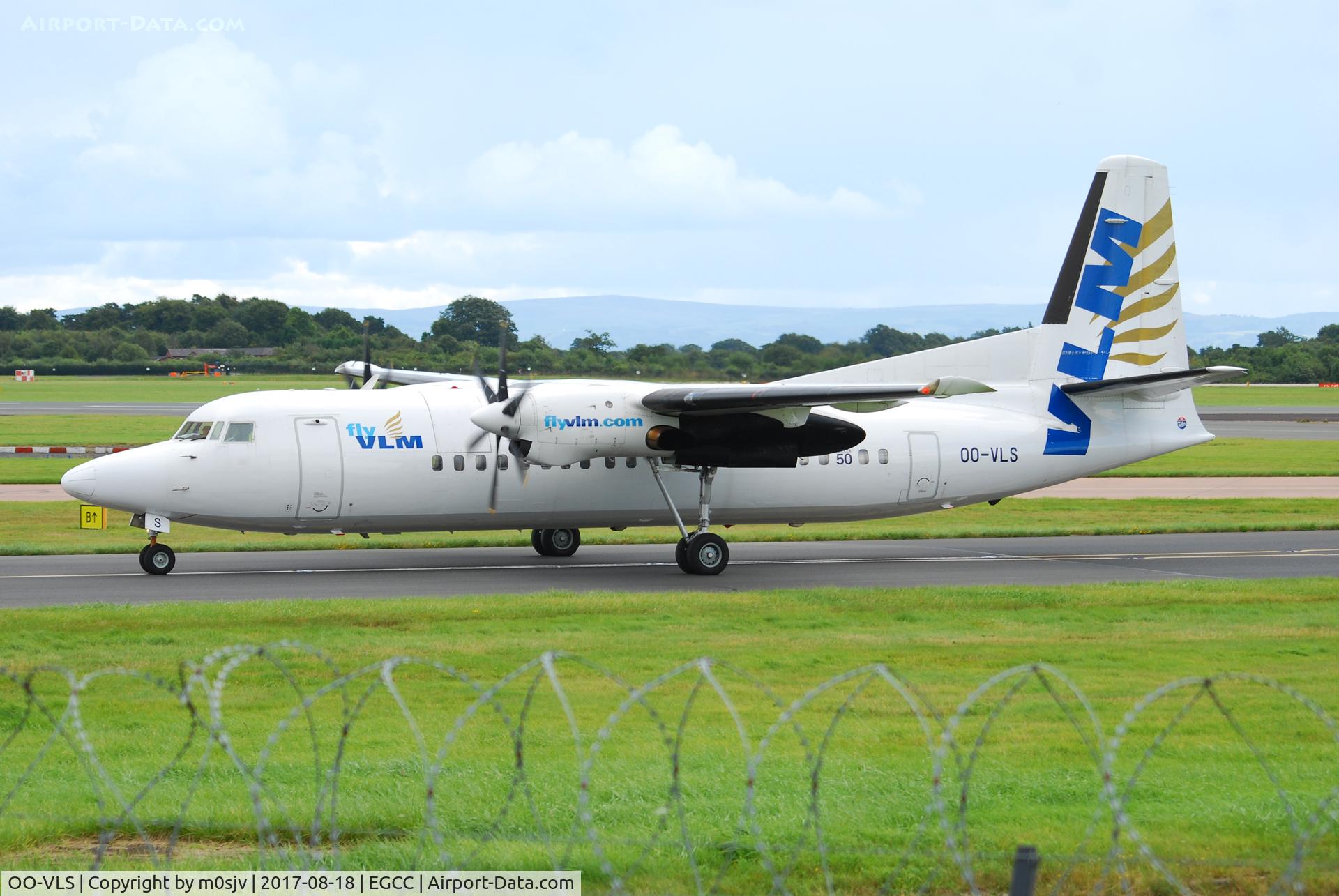OO-VLS, 1987 Fokker 50 C/N 20109, JUST AFTER LANDING AT EGCC