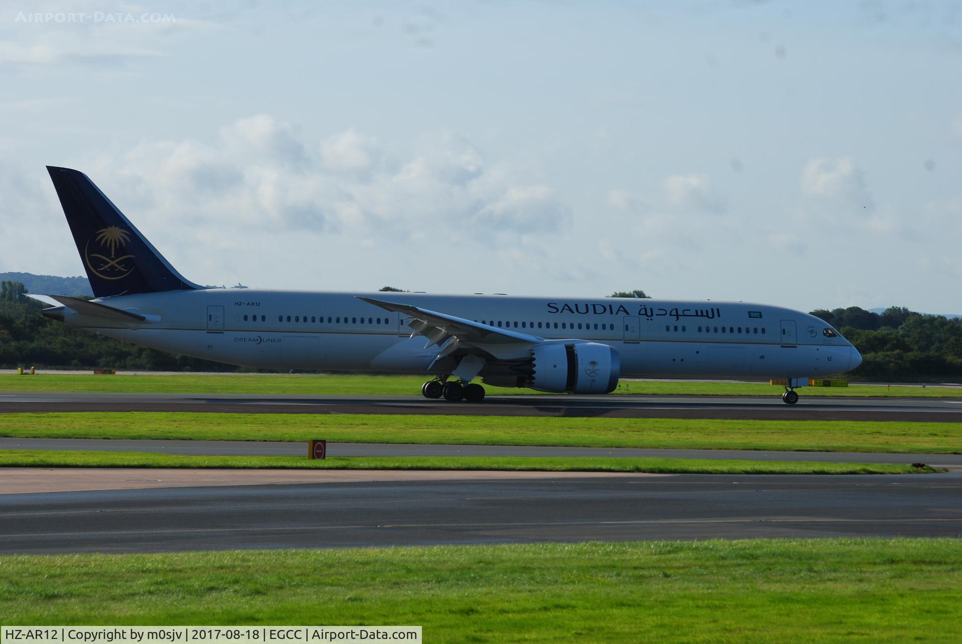 HZ-AR12, 2017 Boeing 787-9 Dreamliner Dreamliner C/N 40046, ON TAKE OFF FROM EGCC