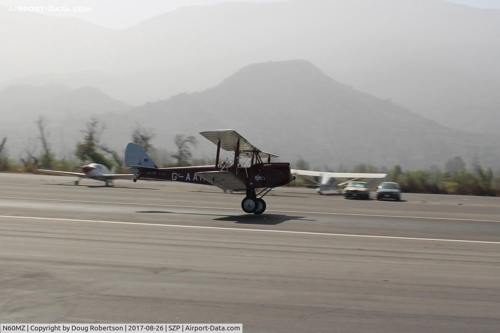 N60MZ, 1930 De Havilland DH-60G Gypsy Moth C/N 1293, 1930 DeHavilland DH.60G GIPSY MOTH, DeHavilland GIPSY II 4 cylinder inverted, in-line air-cooled 120 Hp, takeoff roll Rwy 22