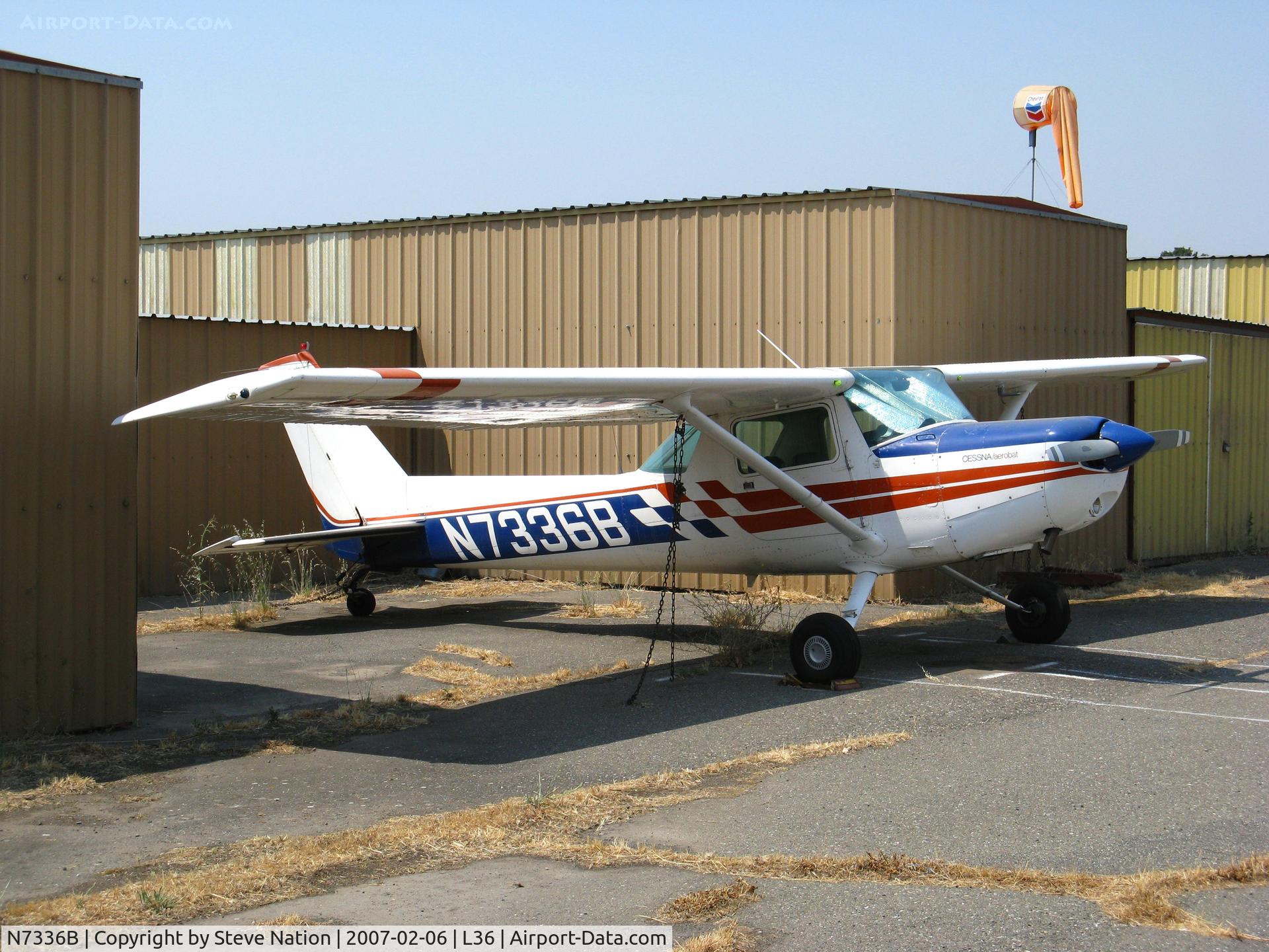 N7336B, 1977 Cessna A152 Aerobat C/N A1520750, Locally-based tailwheel 1977 Cessna A152 @ Rio Linda Airport, CA