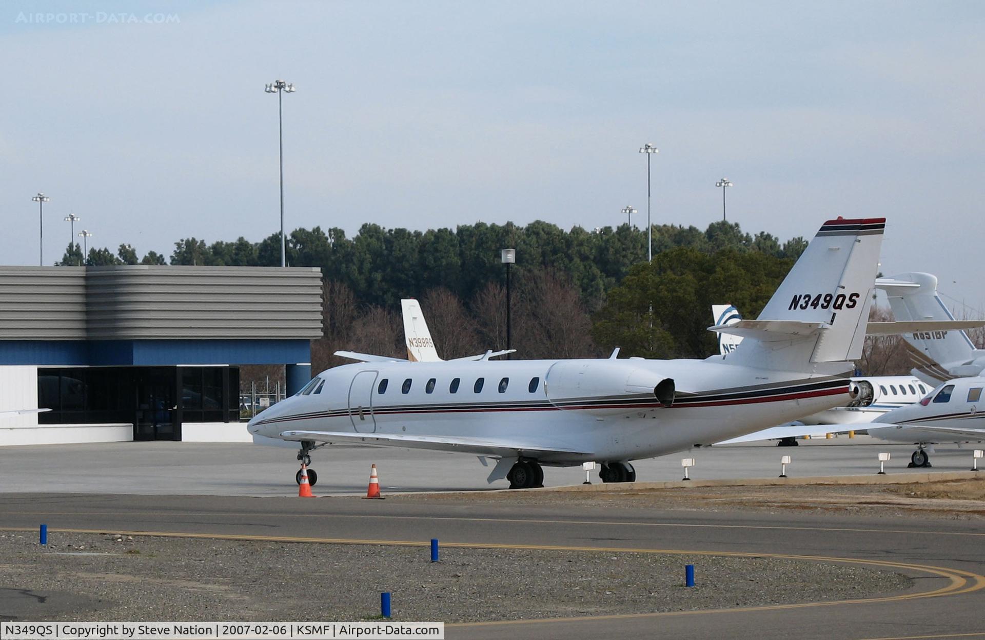 N349QS, 2005 Cessna 680 Citation Sovereign C/N 680-0029, Netjets 2005 Cessna 680 Citation Sovereign on Cessna Citation Center ramp @ Sacramento International Airport, CA