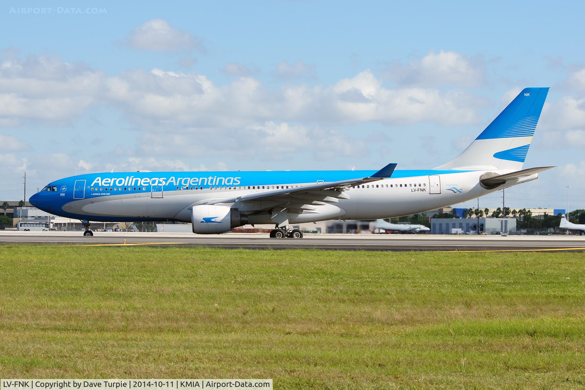LV-FNK, 2000 Airbus A330-223 C/N 358, A late afternoon departure to Buenos Aires.