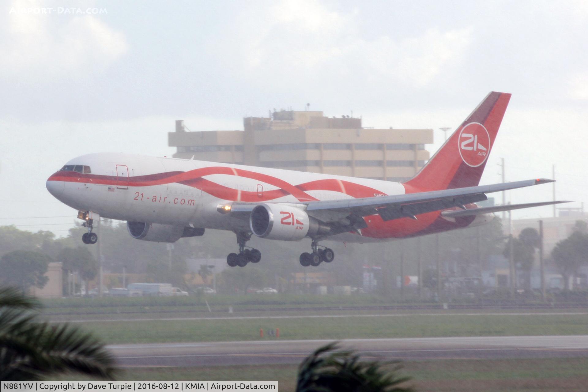 N881YV, 1986 Boeing 767-241/ER C/N 23803, Taken during a torrential downpour at MIA.