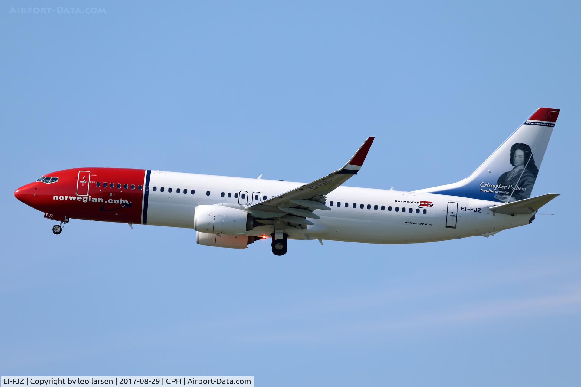 EI-FJZ, 2016 Boeing 737-800 C/N 42082, Copenhagen T/O R-22R 29.8.2017