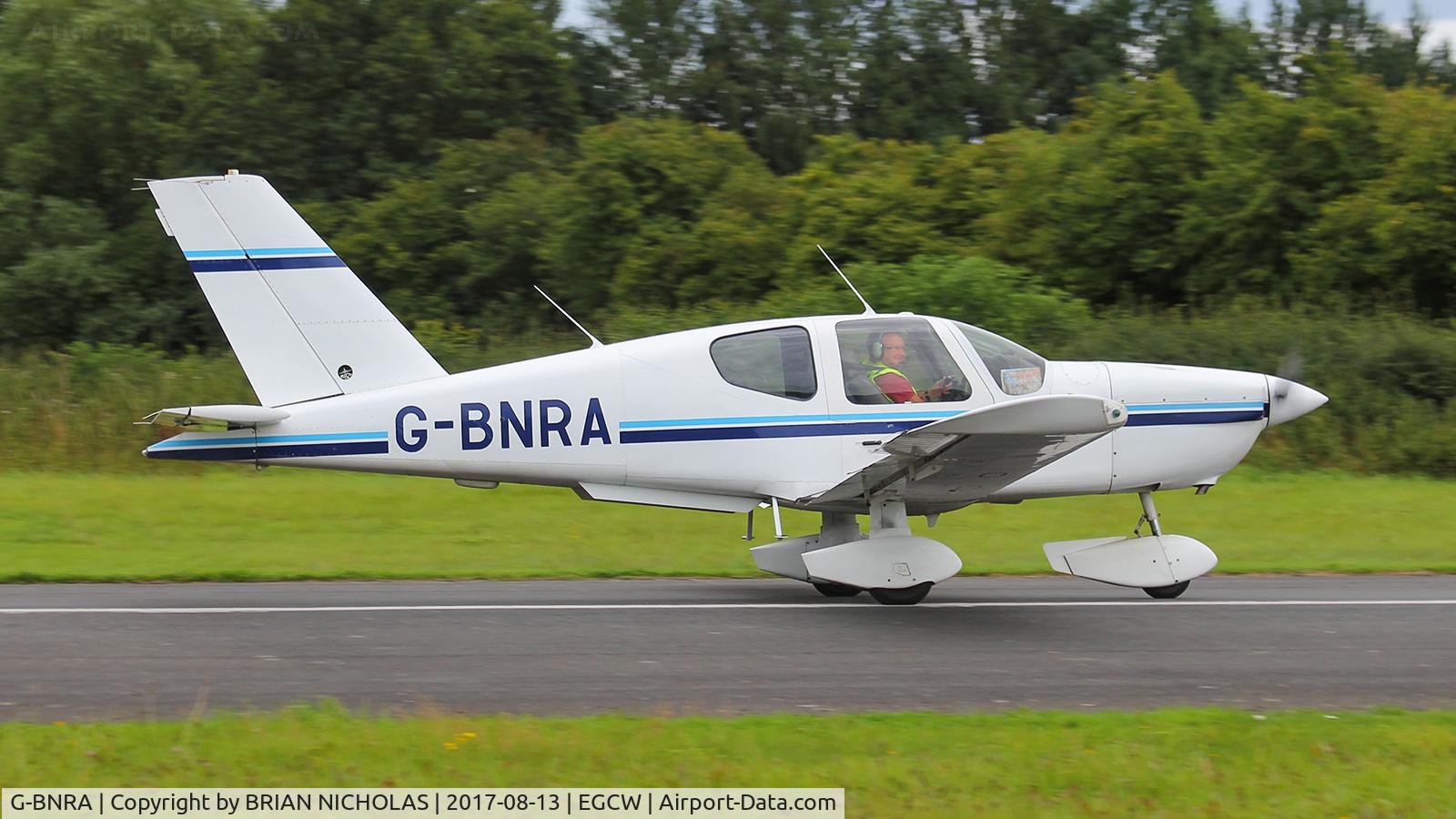 G-BNRA, 1987 Socata TB-10 Tobago C/N 772, RA departing EGCW.