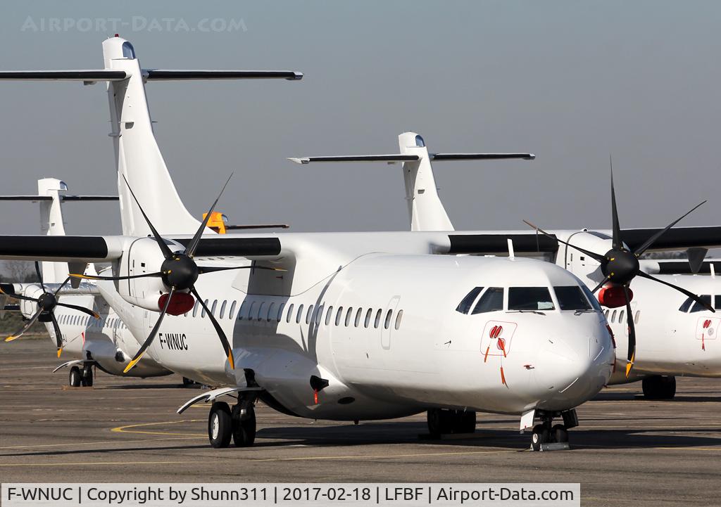 F-WNUC, 2012 ATR 72-600 (72-212A) C/N 1060, Stored @ LFBF in all white c/s... Ex. AZUL as PR-AQD