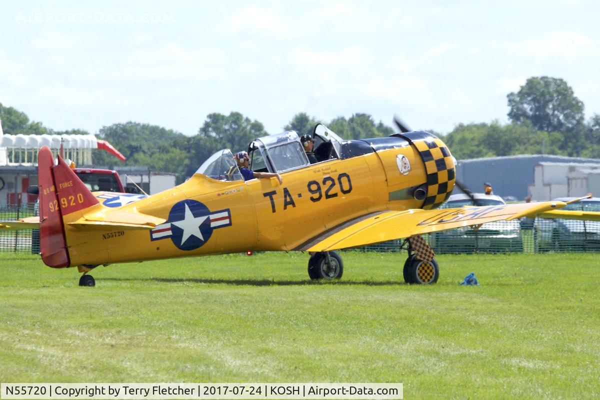 N55720, North American T-6G Texan C/N 168-24, At 2017 AirVenture at Oshkosh
