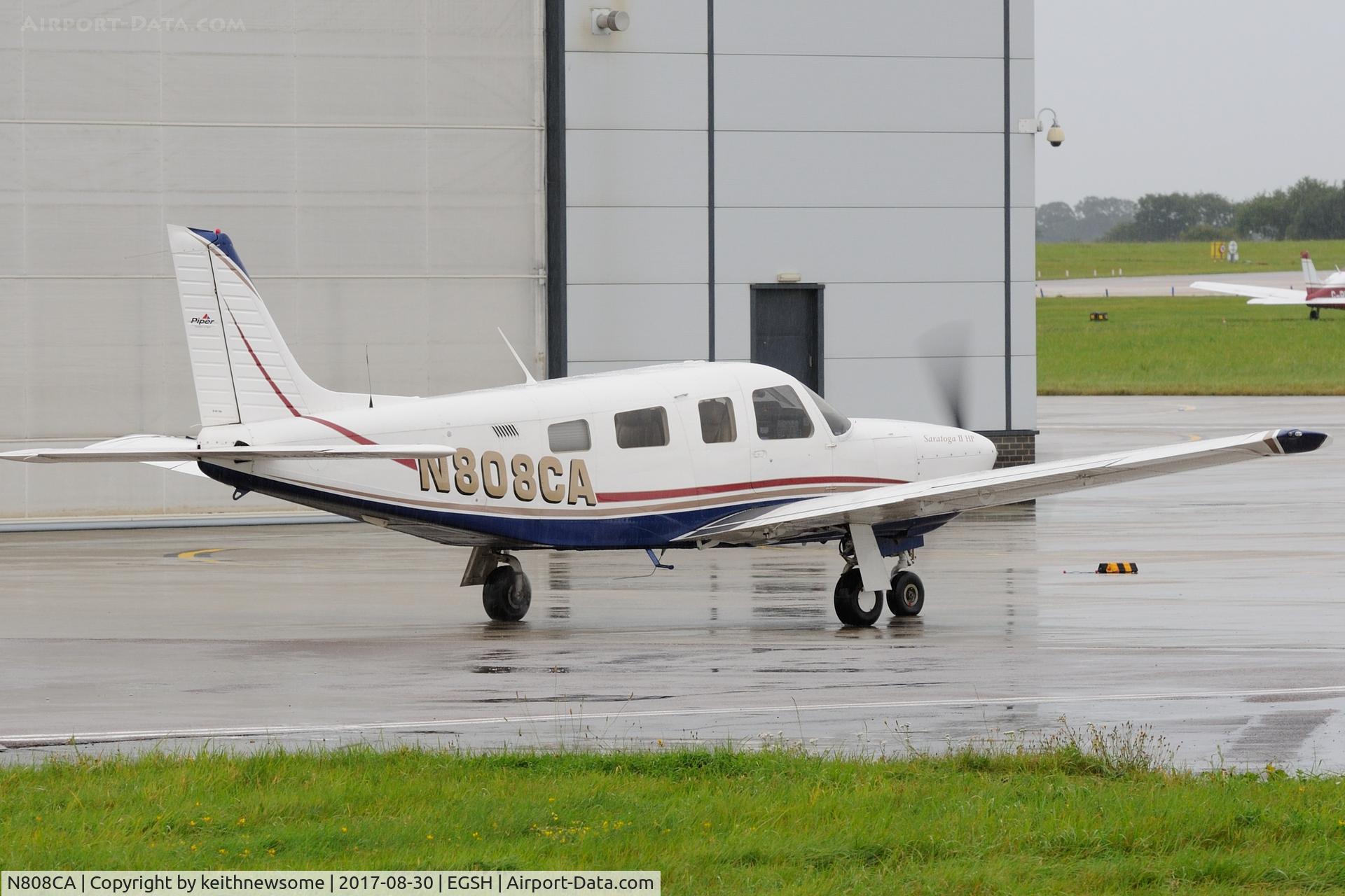 N808CA, 2006 Piper PA-32R-301 Saratoga C/N 3246240, Return visitor in the rain.