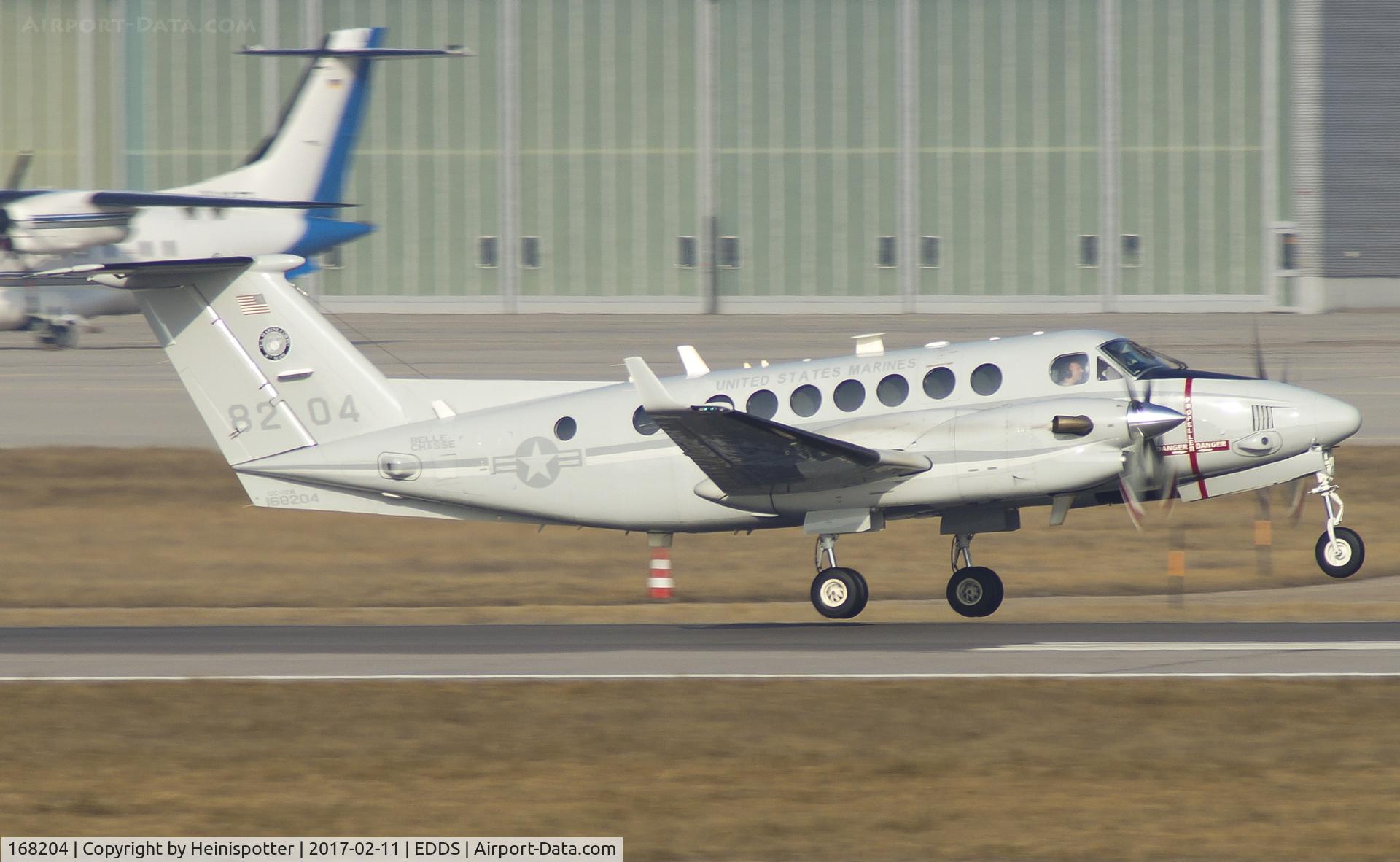 168204, Hawker Beechcraft UC-12W Huron C/N FM-27, 168204 at Stuttgart Airport.