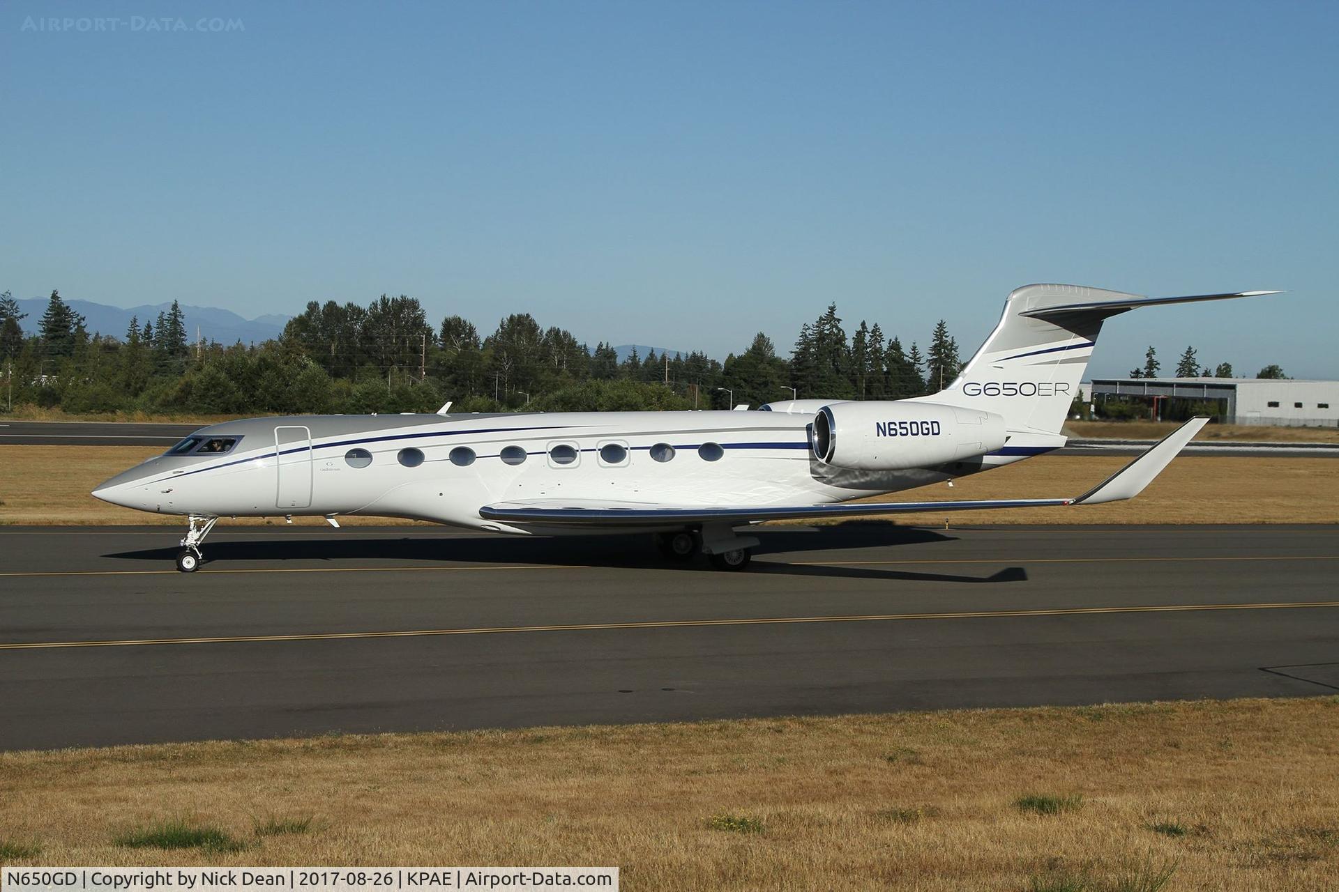 N650GD, 2017 Gulfstream G-VI (G650ER) C/N 6252, At KPAE for a photo shoot this weekend c/n 6252