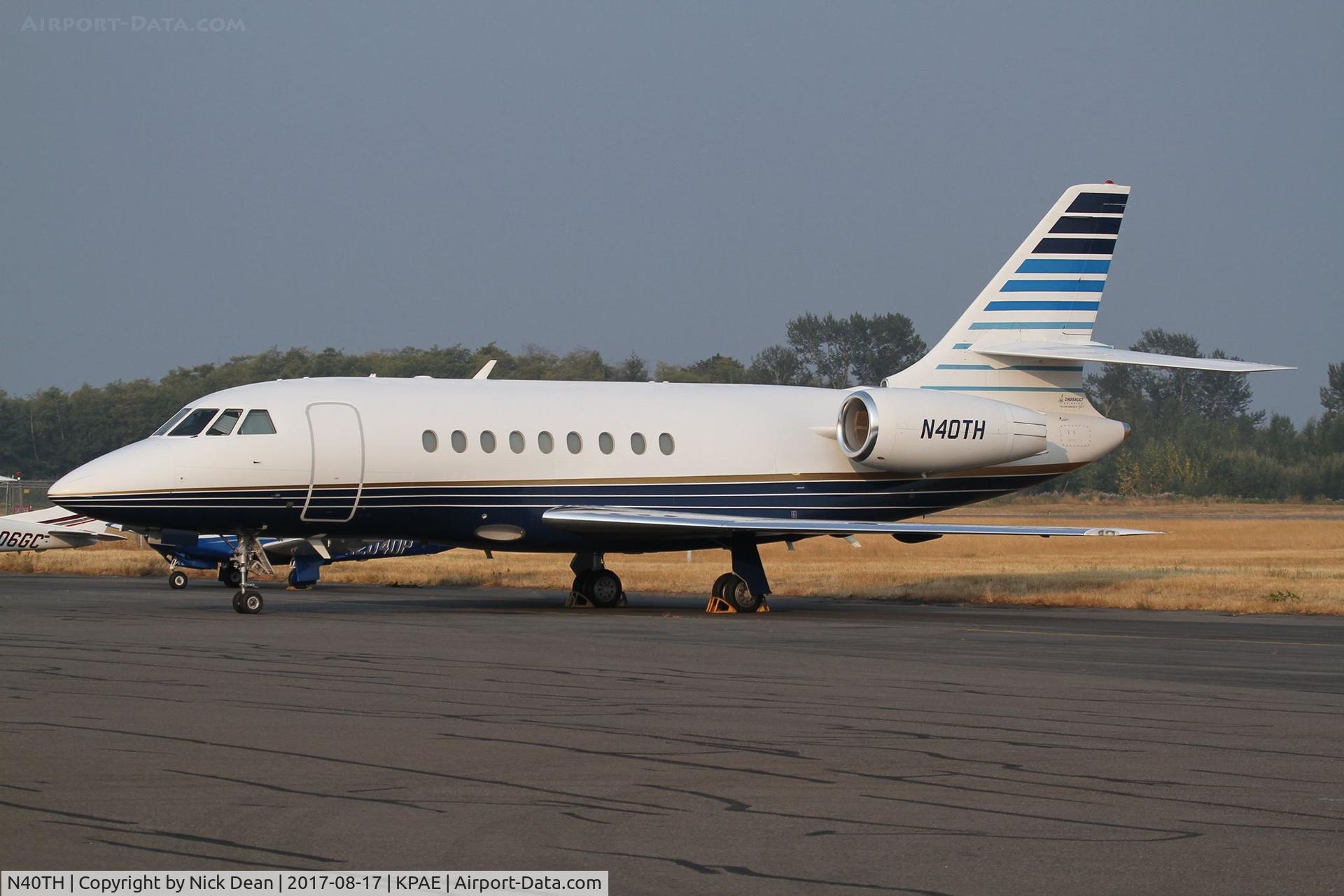 N40TH, 2003 Dassault Falcon 2000EX C/N 007, Visiting KPAE former Sony aircraft.