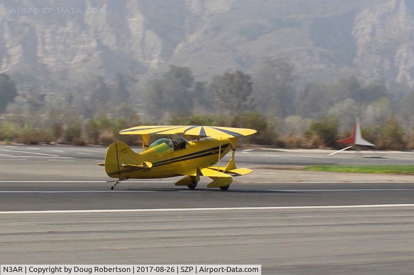 N3AR, 1974 Pitts S-1S Special C/N 10, 1974 Russell PITTS S-1S SPECIAL, Lycoming O&VO-360 180 Hp, landing roll Rwy 22